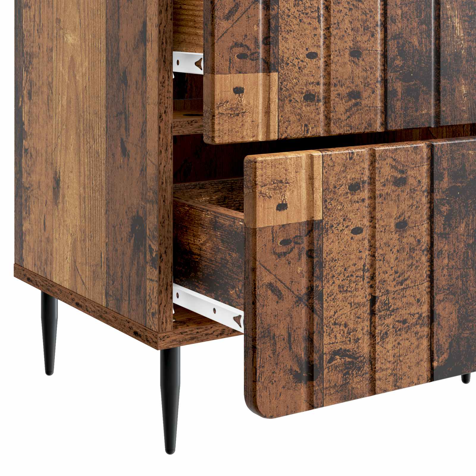Cabinet de chevet 2 pcs Bois ancien 43 x 34,5 x 49,5 cm - XIOS