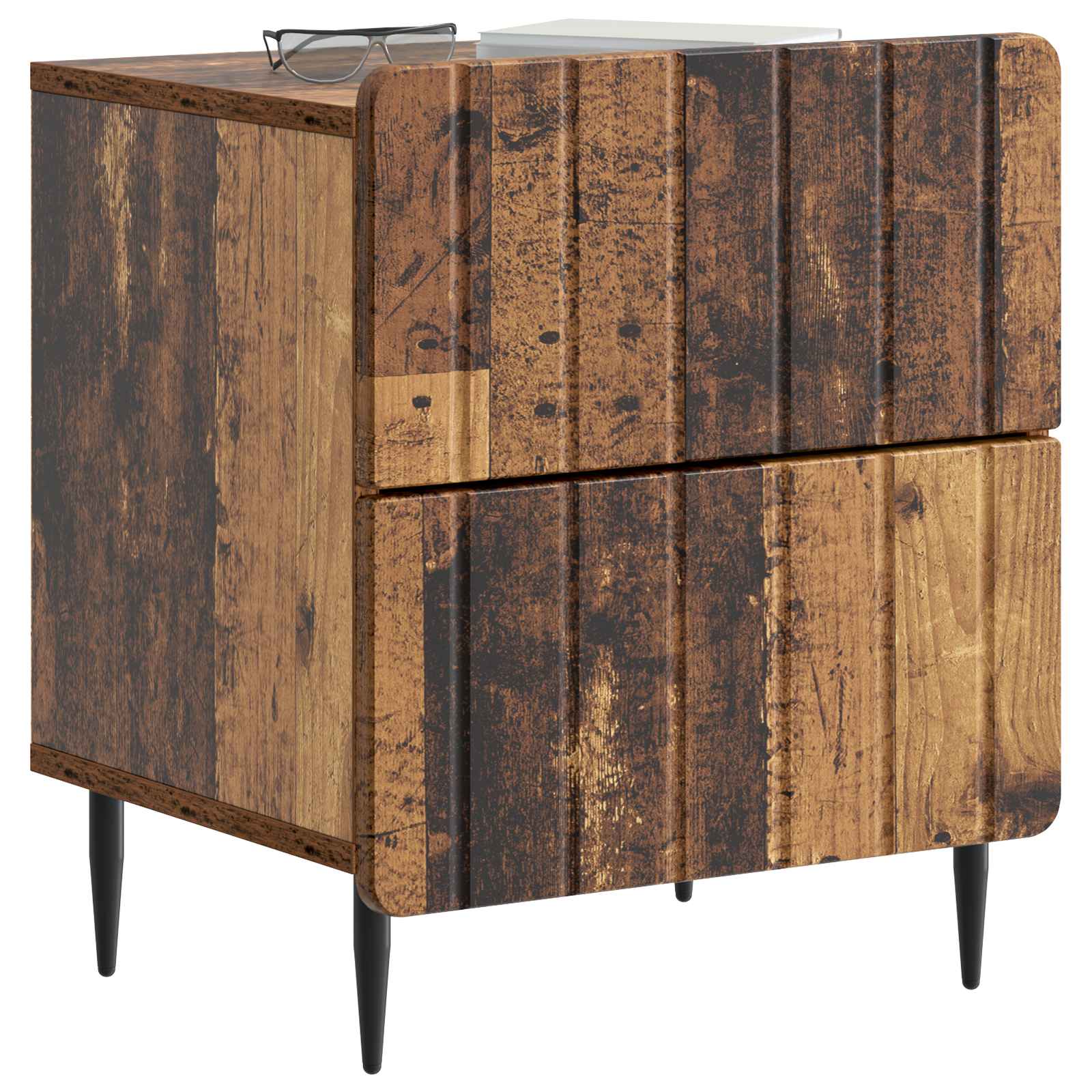 Cabinet de chevet 2 pcs Bois ancien 43 x 34,5 x 49,5 cm - XIOS