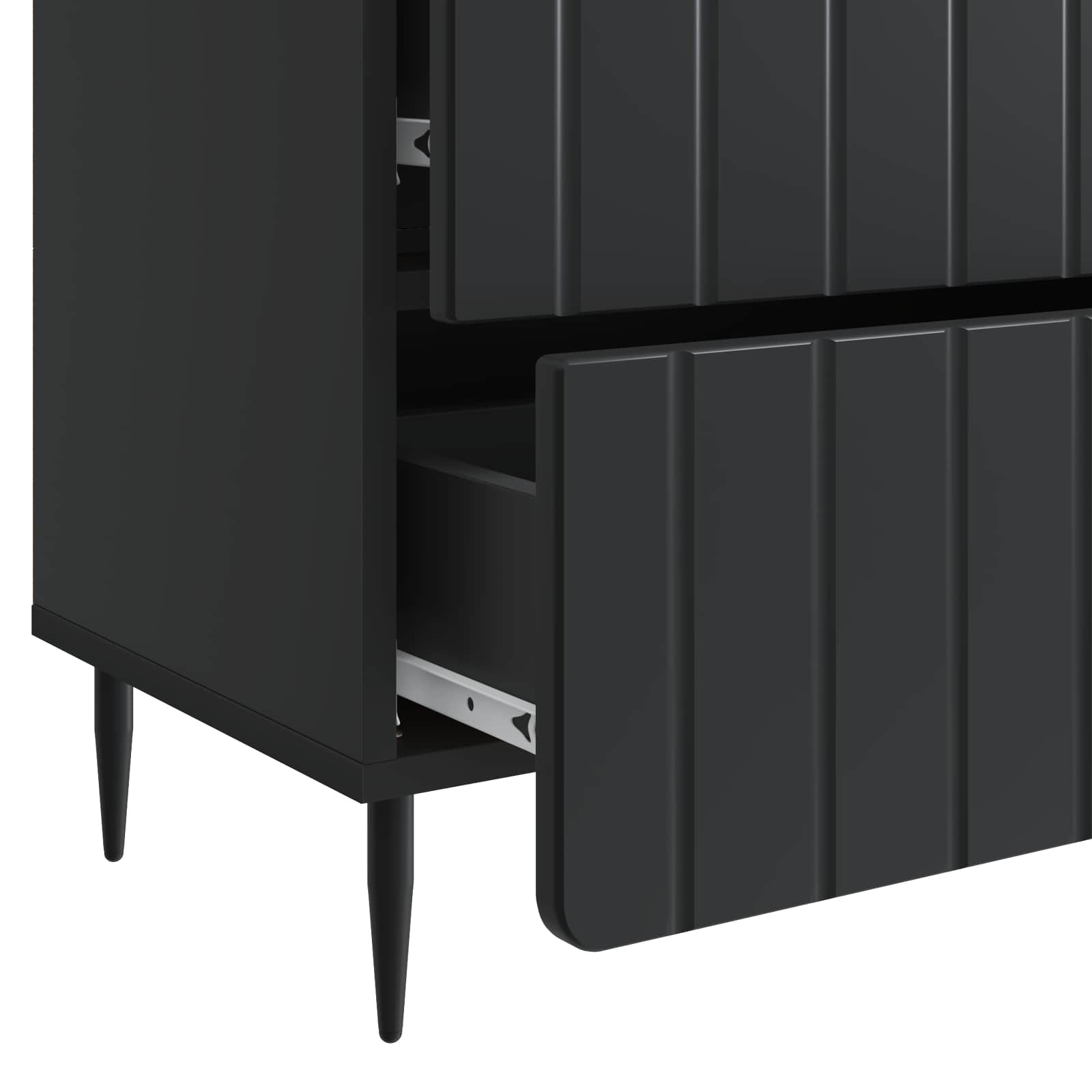 Cabinet de chevet Noir 62 x 34,5 x 49,5 cm Bois d'ingénierie - XIOS
