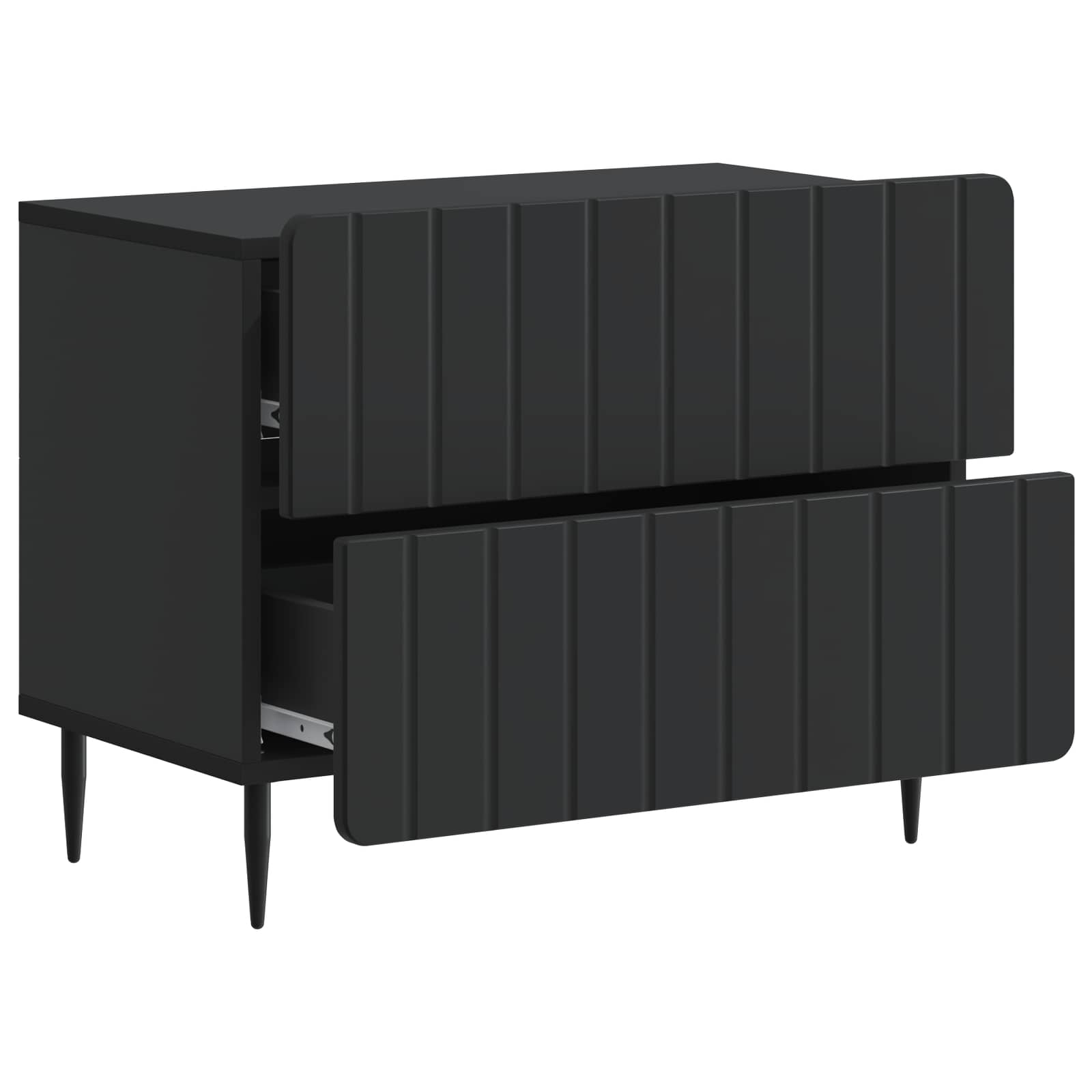 Cabinet de chevet Noir 62 x 34,5 x 49,5 cm Bois d'ingénierie - XIOS