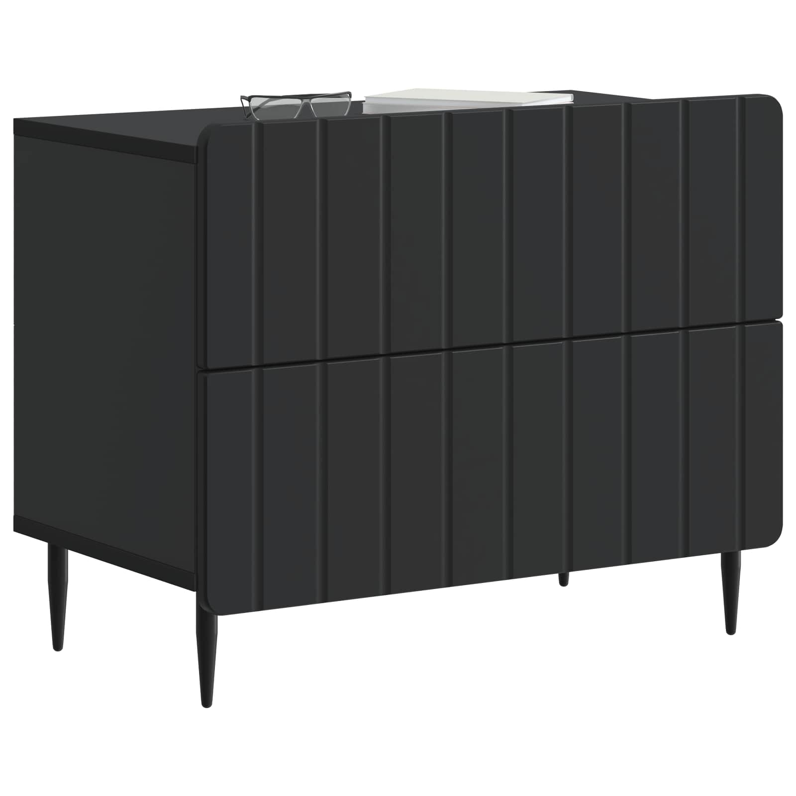 Cabinet de chevet Noir 62 x 34,5 x 49,5 cm Bois d'ingénierie - XIOS