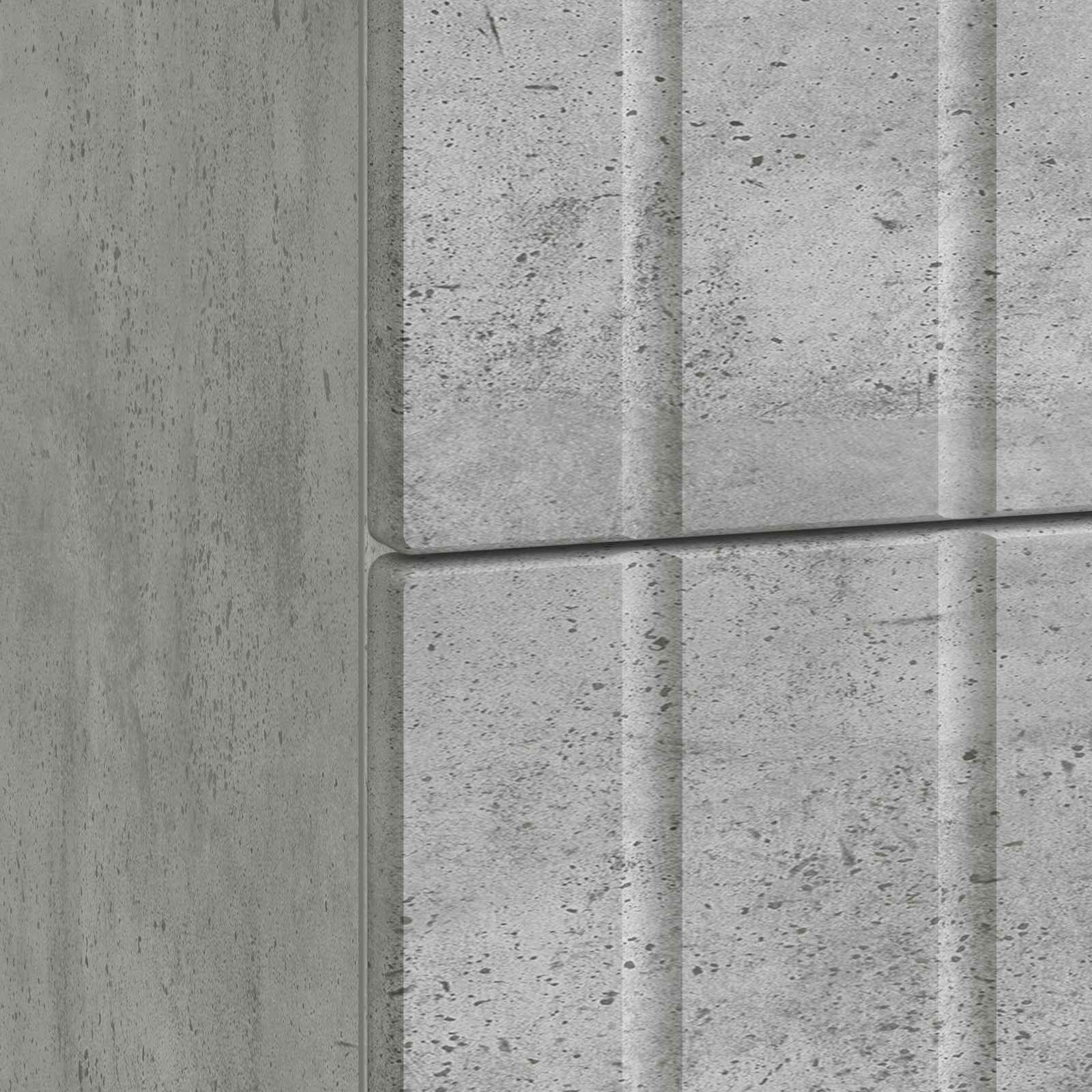 Cabinet de chevet avec tiroir Gris béton 62 x 34,5 x 49,5 cm - XIOS