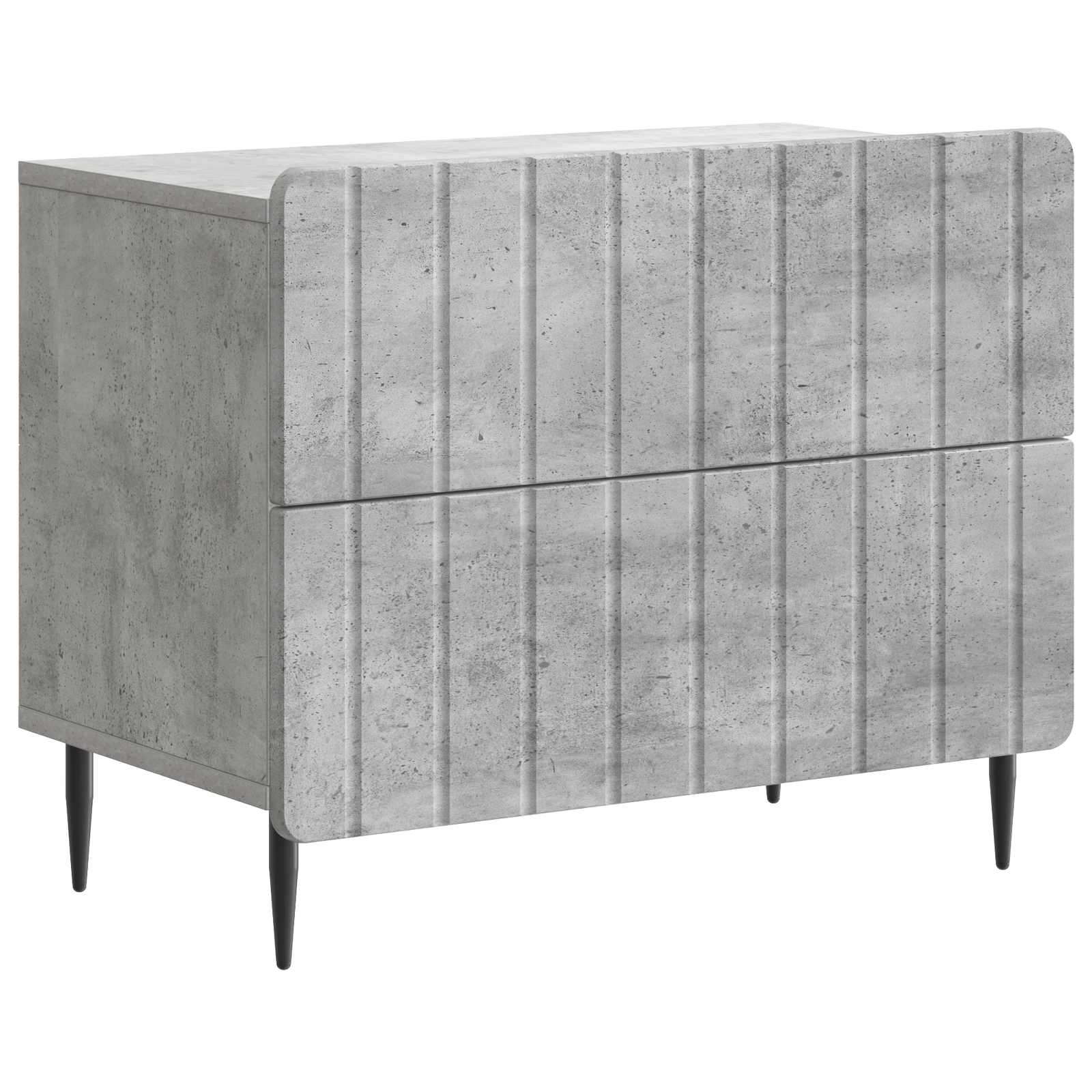 Cabinet de chevet avec tiroir Gris béton 62 x 34,5 x 49,5 cm - XIOS