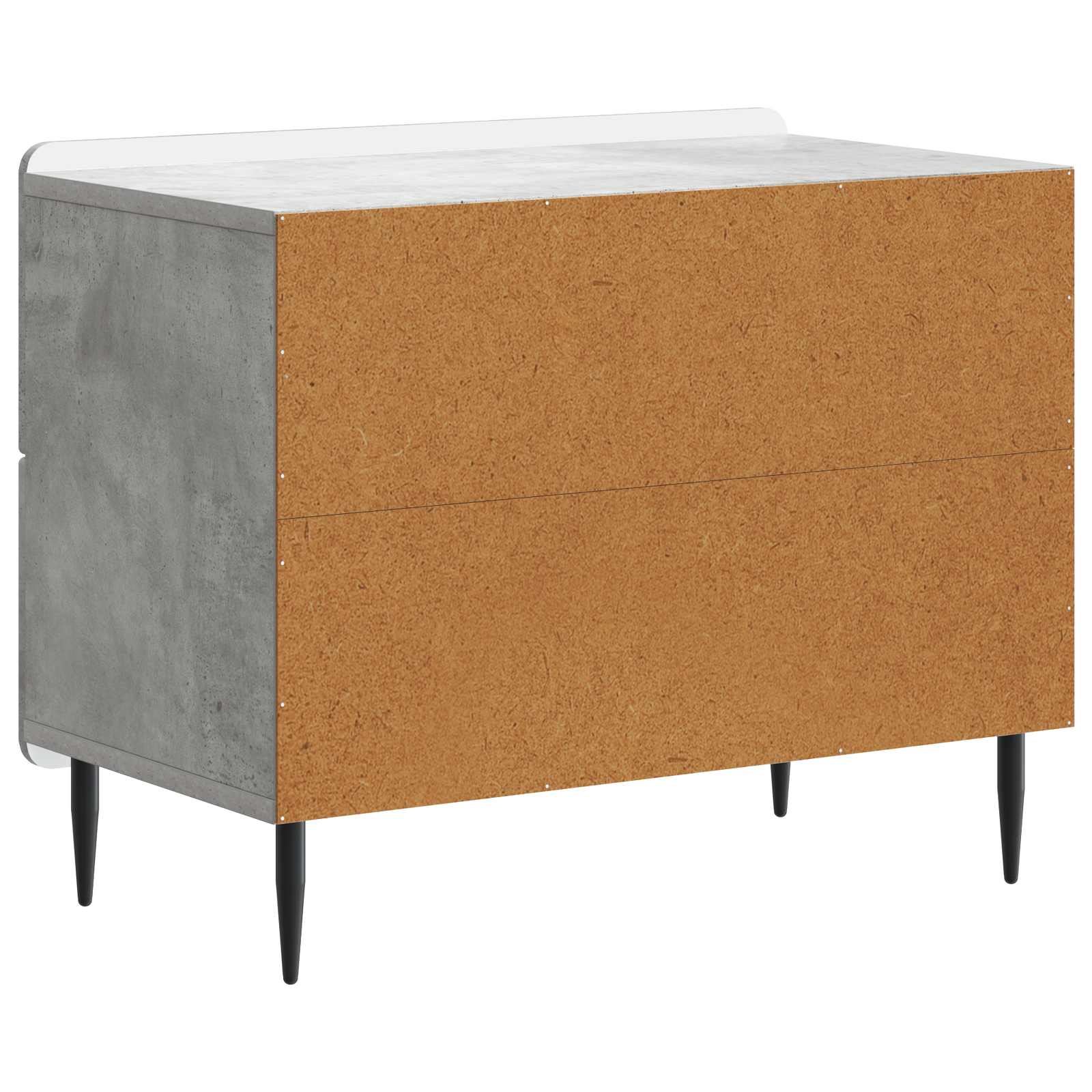 Cabinet de chevet avec tiroir Gris béton 62 x 34,5 x 49,5 cm - XIOS
