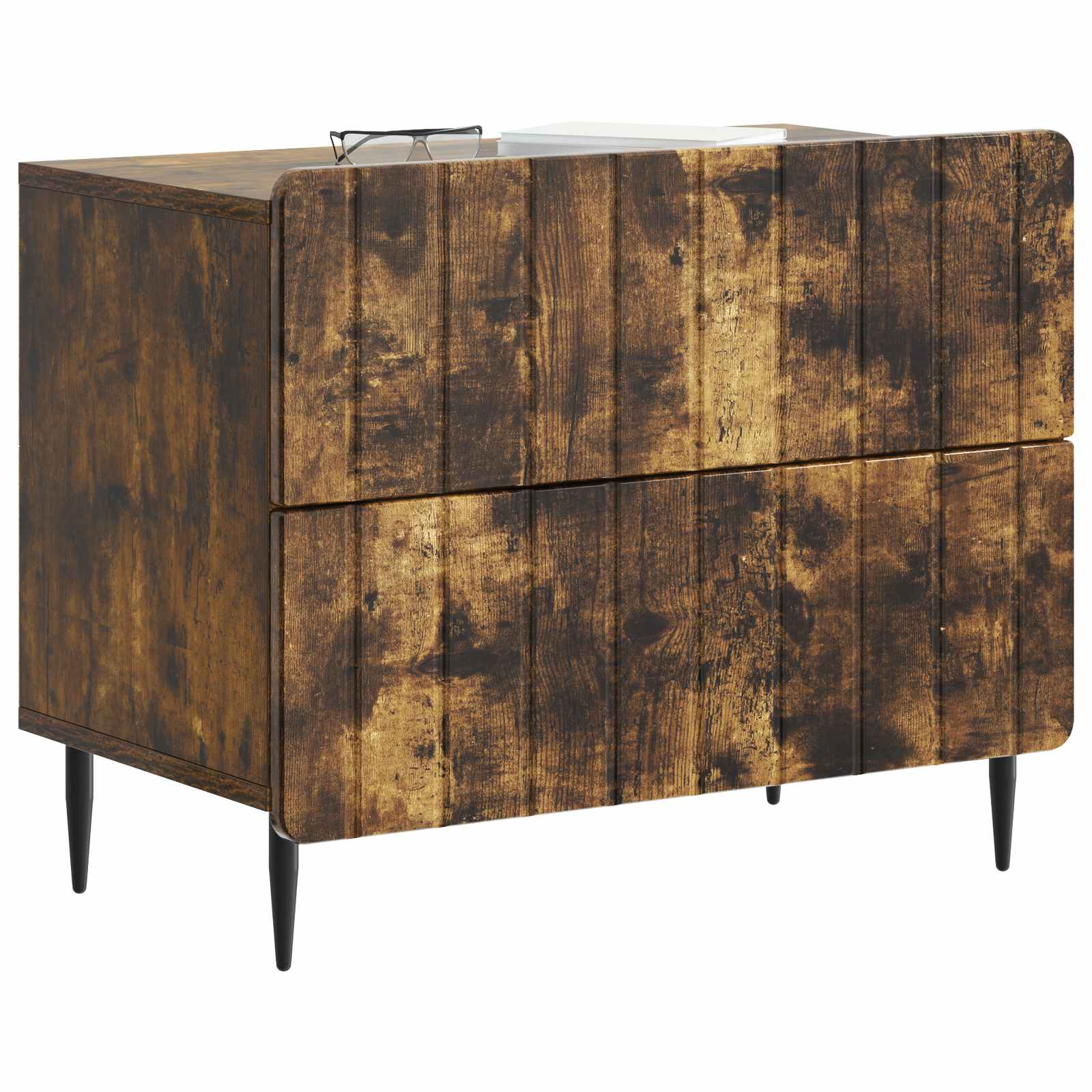 Cabinet de chevet avec tiroir Chêne fumé 62 x 34,5 x 49,5 cm - XIOS