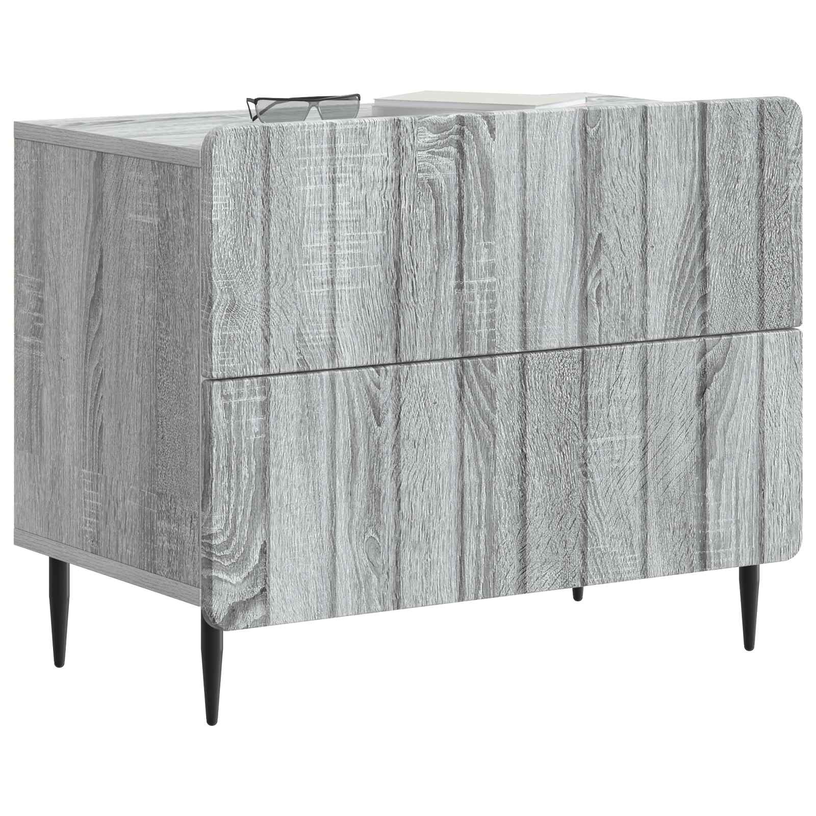 Cabinet de chevet avec tiroir Sonoma gris 62 x 34,5 x 49,5 cm - XIOS