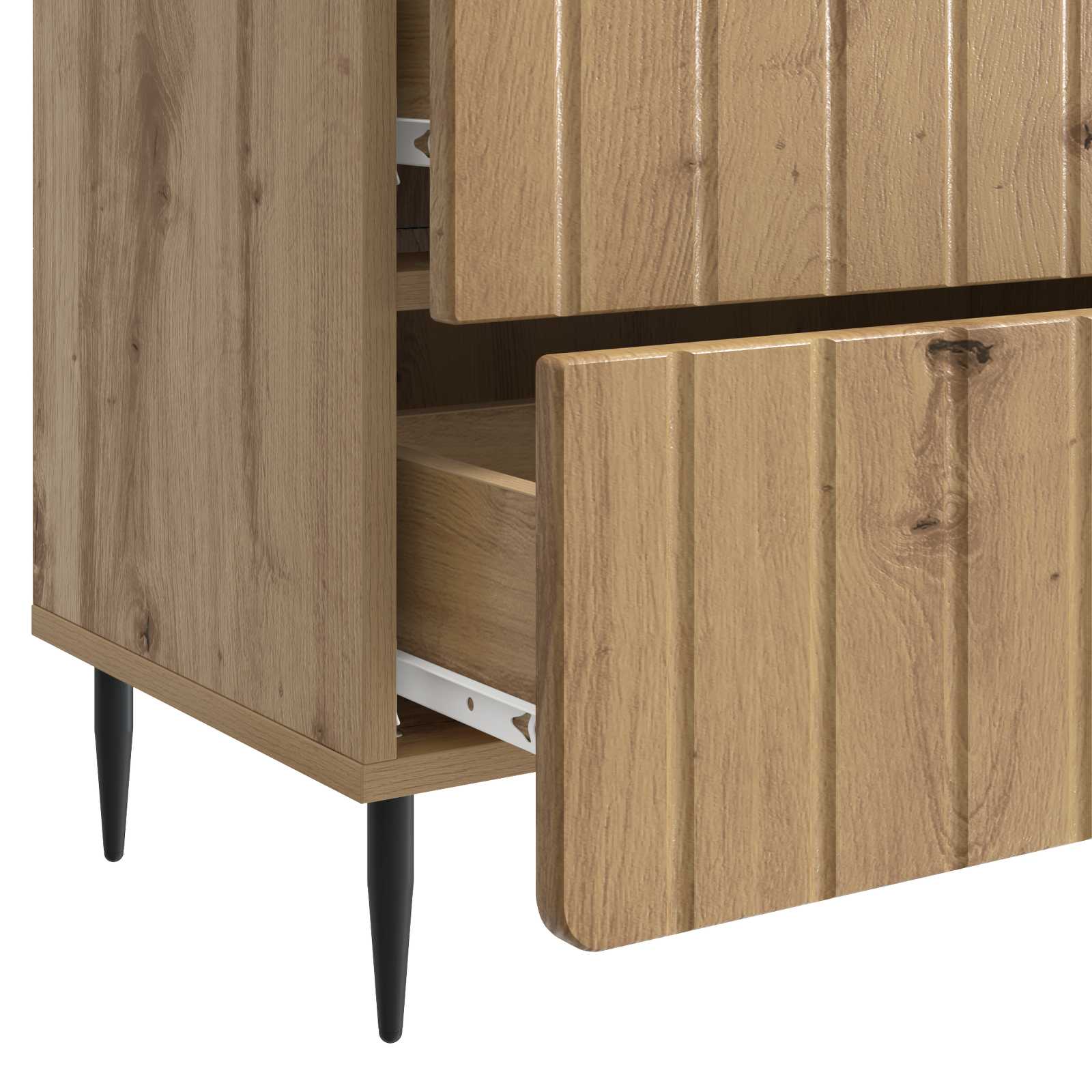 Cabinet de chevet Chêne artisanal 62 x 34,5 x 49,5 cm - XIOS