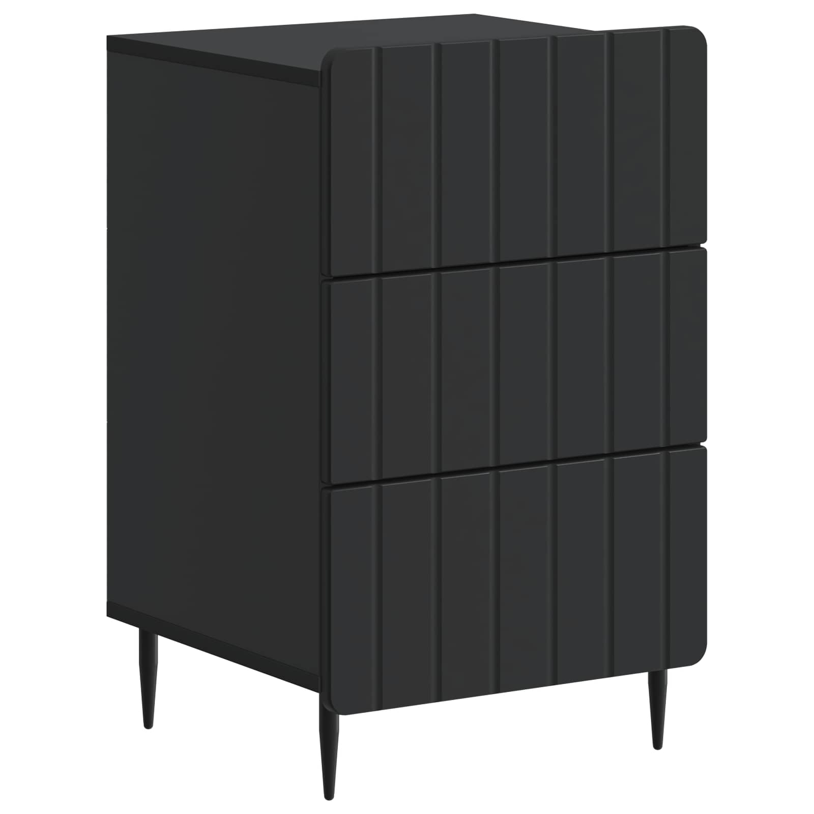 Cabinet de chevet Noir 43 x 41 x 68 cm Bois d'ingénierie - XIOS