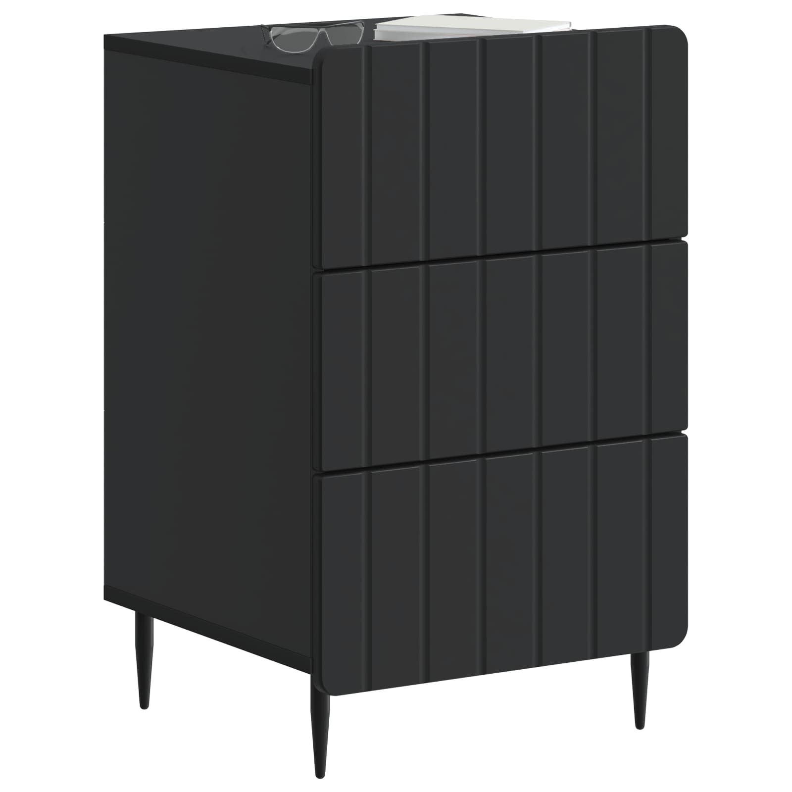 Cabinet de chevet Noir 43 x 41 x 68 cm Bois d'ingénierie - XIOS