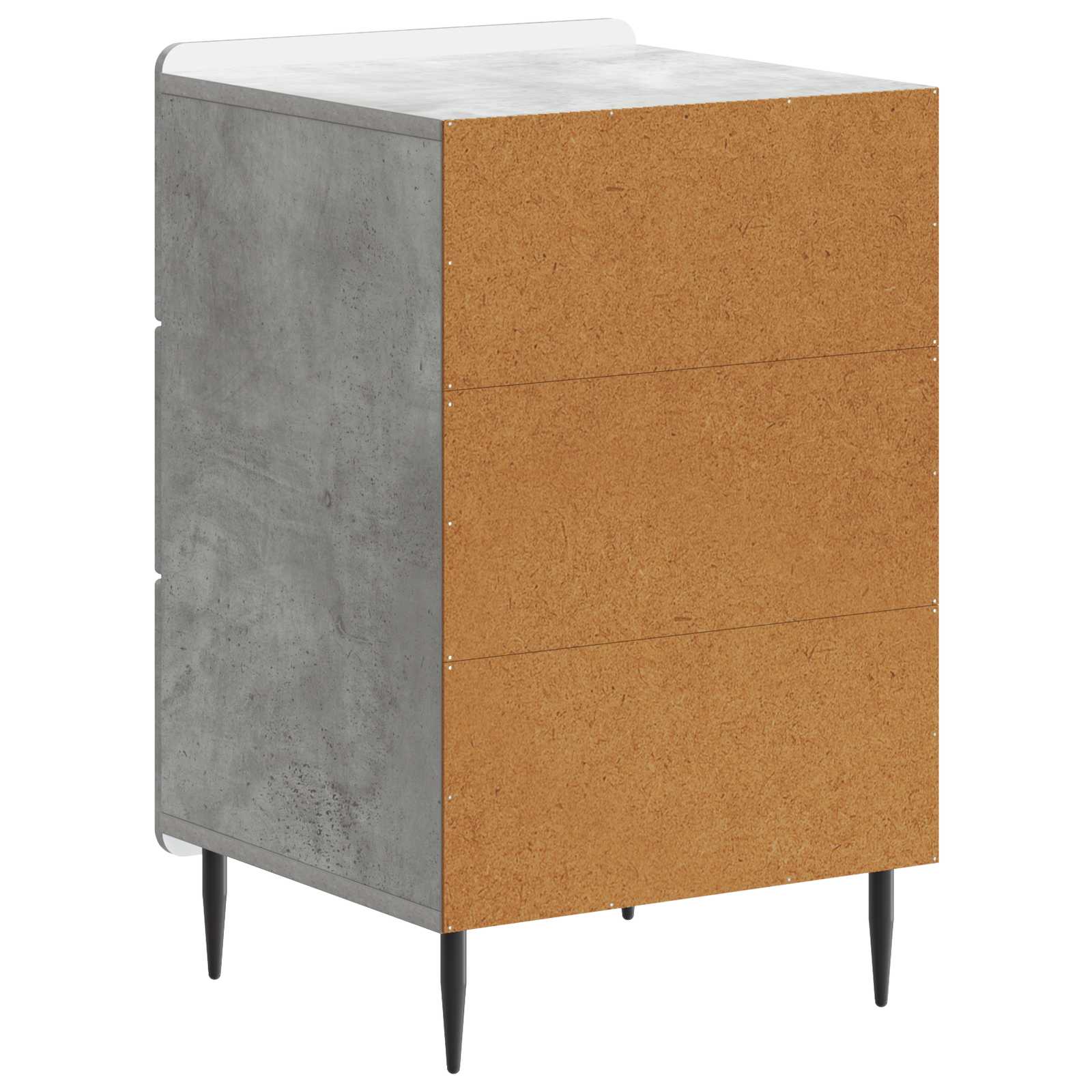 Cabinet de chevet Gris béton 43 x 41 x 68 cm Bois d'ingénierie - XIOS