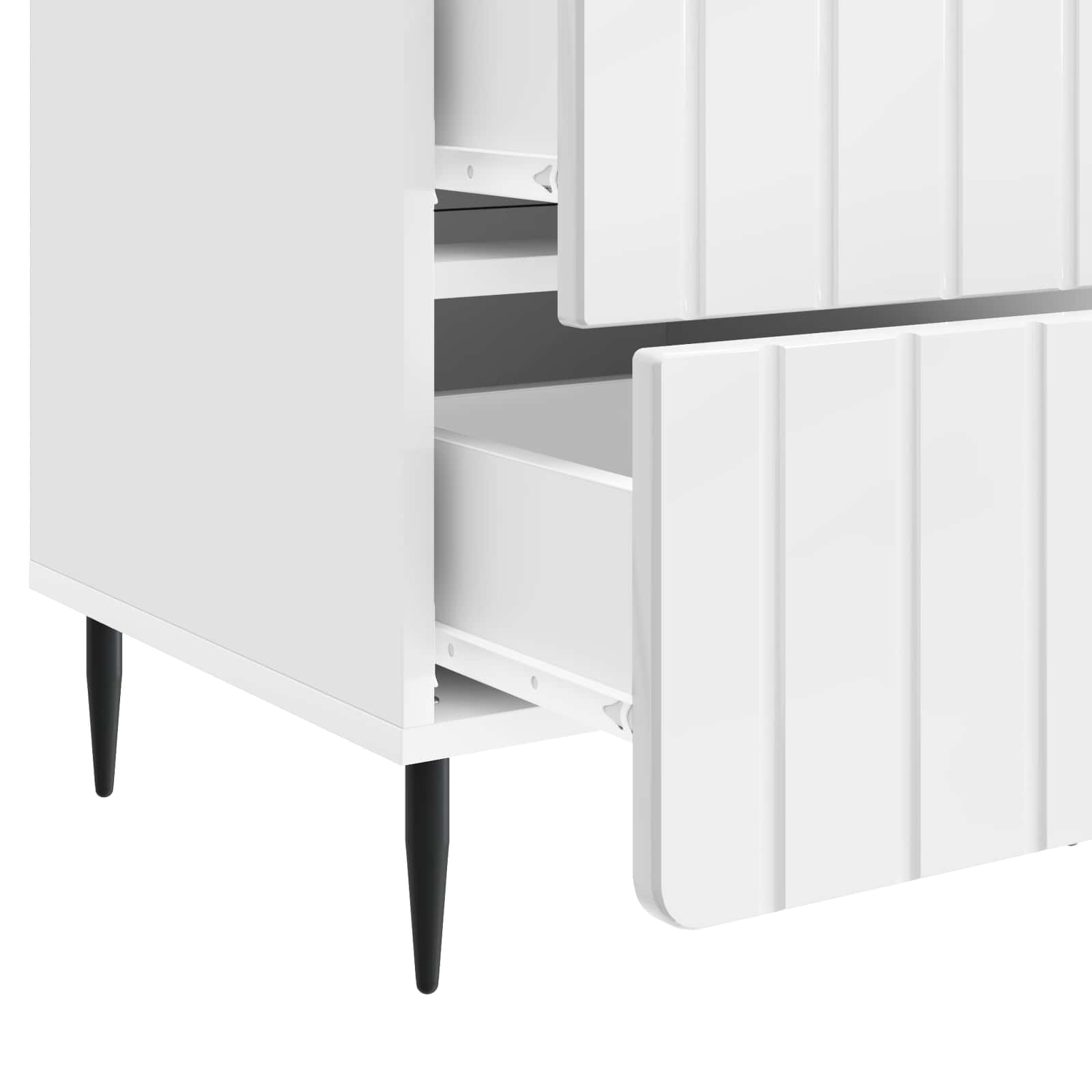 Cabinet de chevet avec tiroir Blanc brillant 43 x 41 x 68 cm - XIOS