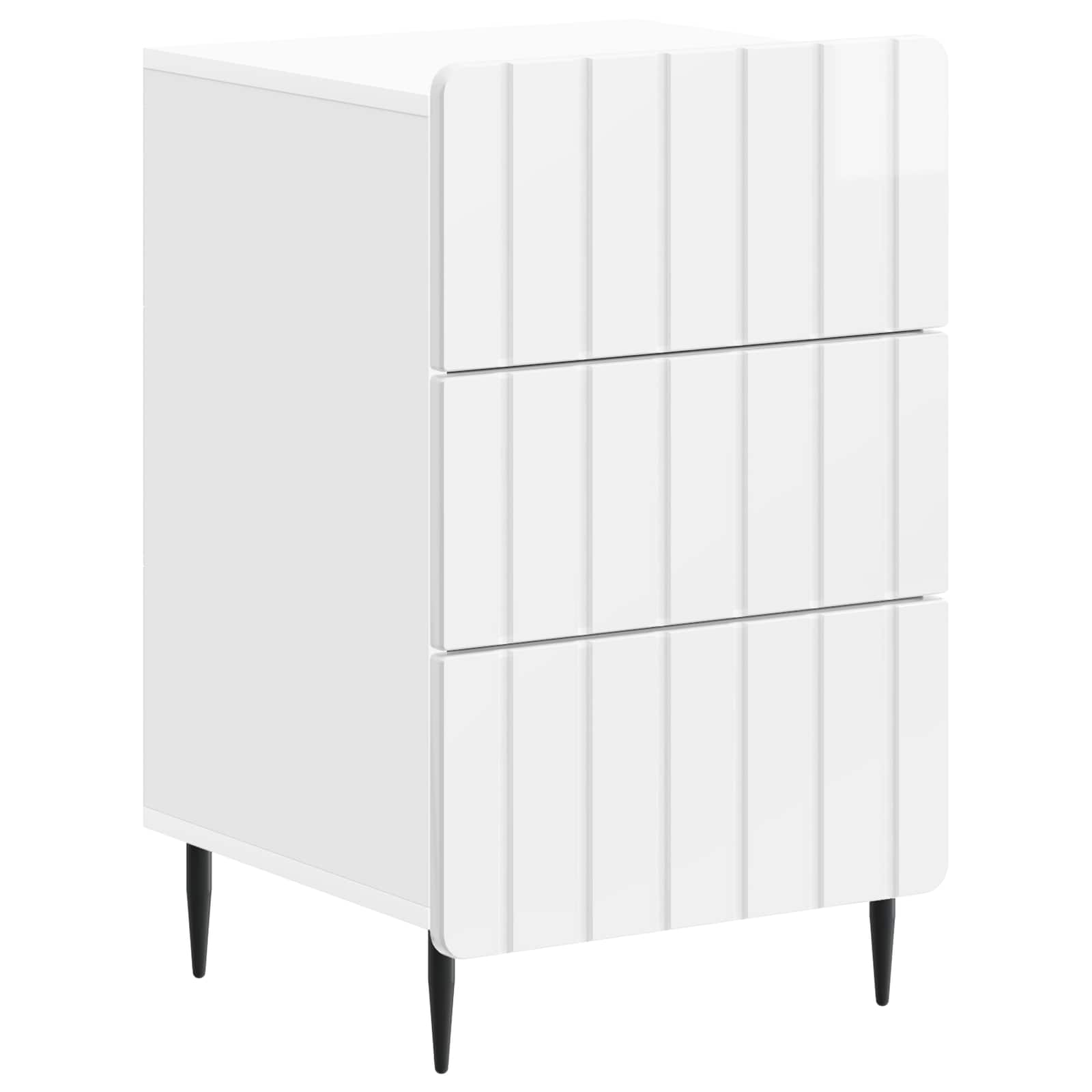 Cabinet de chevet avec tiroir Blanc brillant 43 x 41 x 68 cm - XIOS
