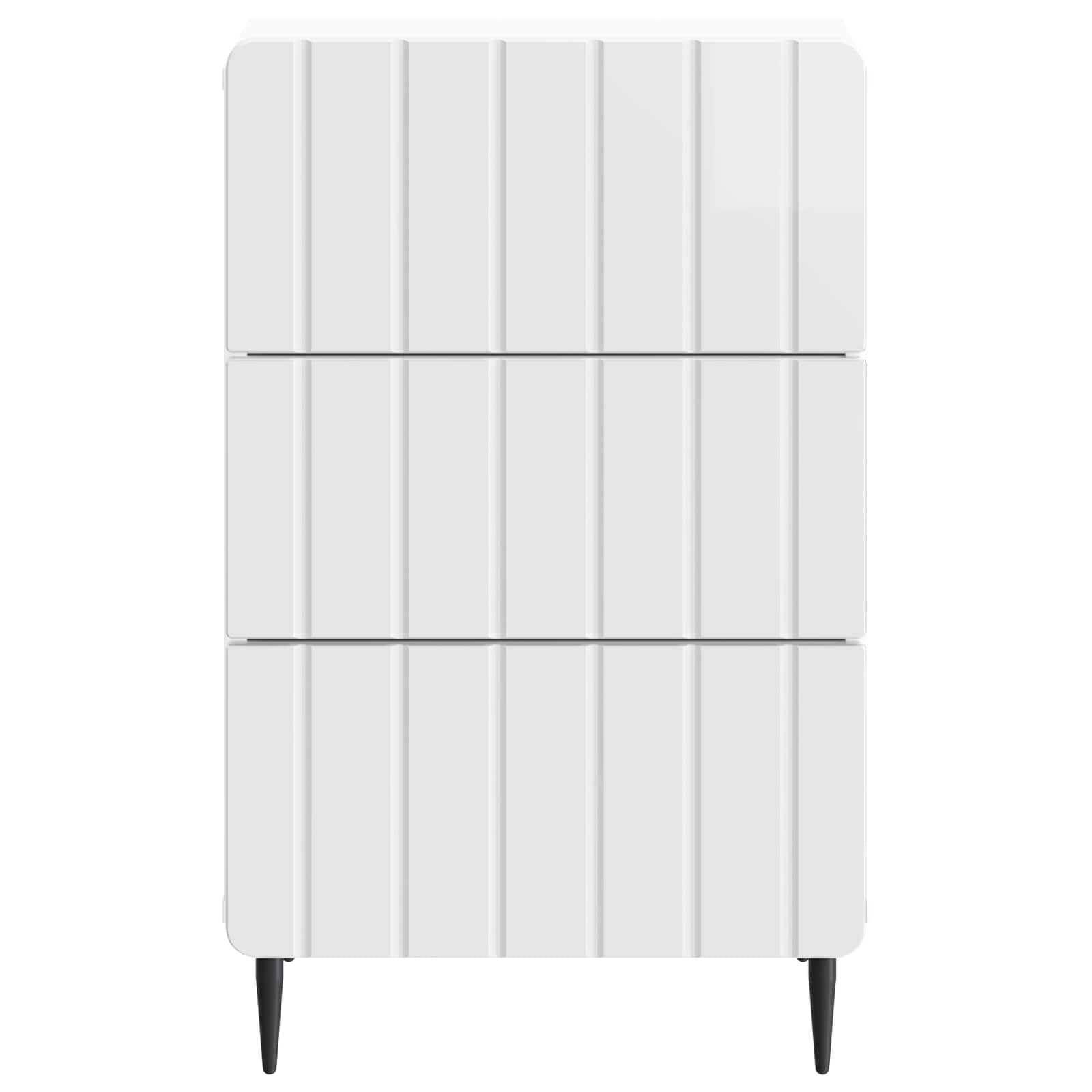 Cabinet de chevet avec tiroir Blanc brillant 43 x 41 x 68 cm - XIOS
