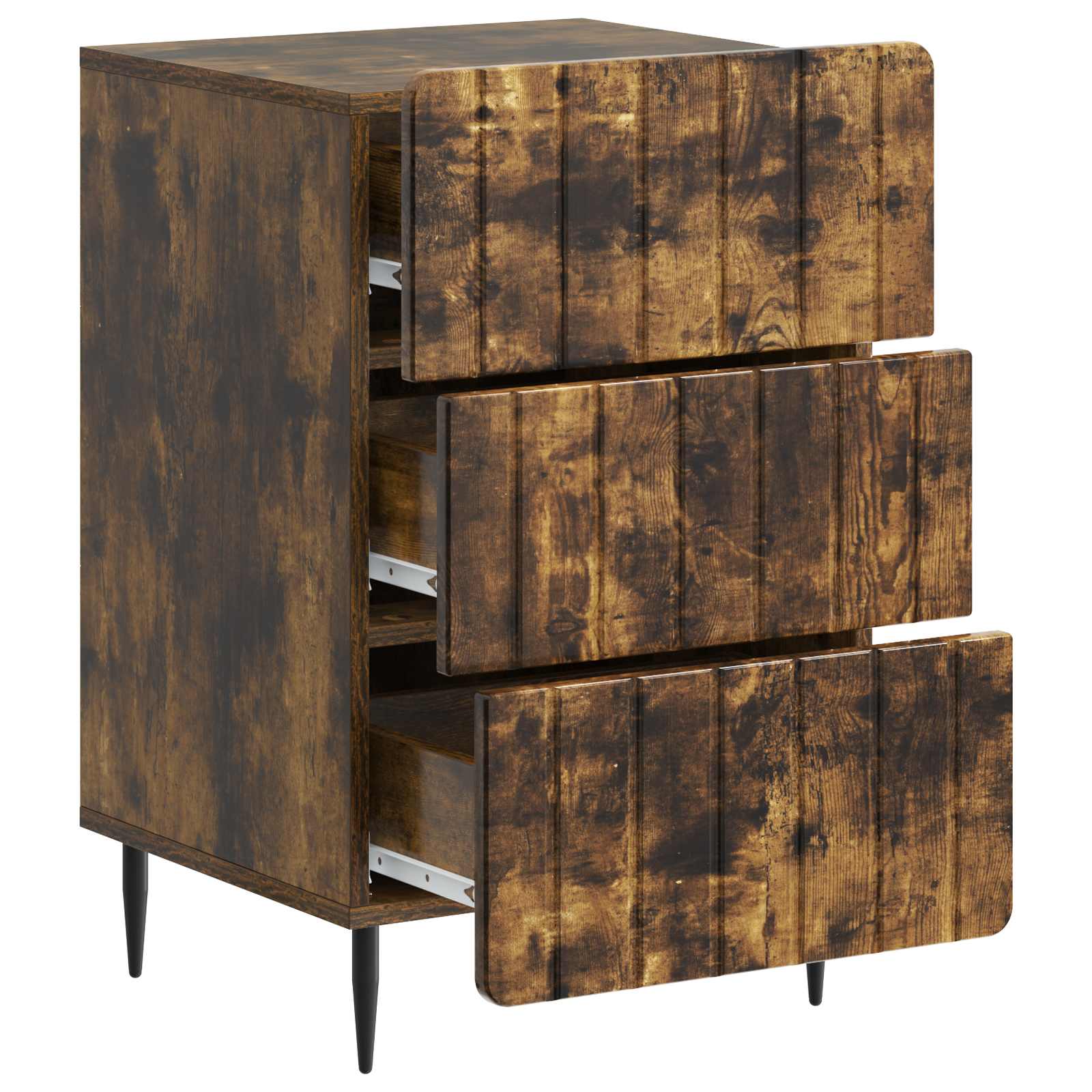 Cabinet de chevet Chêne fumé 43 x 41 x 68 cm Bois d'ingénierie - XIOS