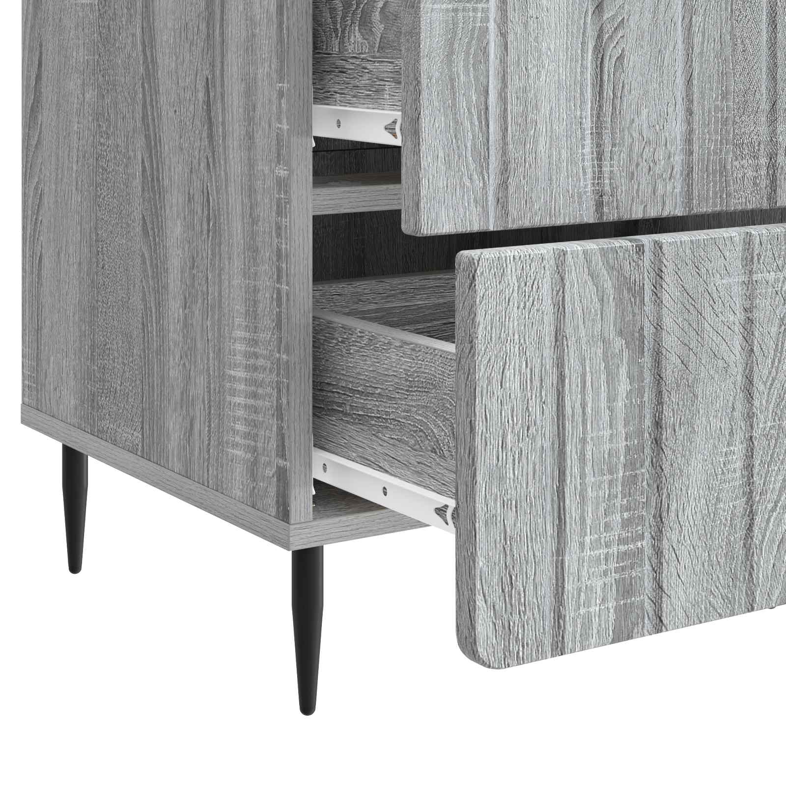 Cabinet de chevet Sonoma gris 43 x 41 x 68 cm Bois d'ingénierie - XIOS