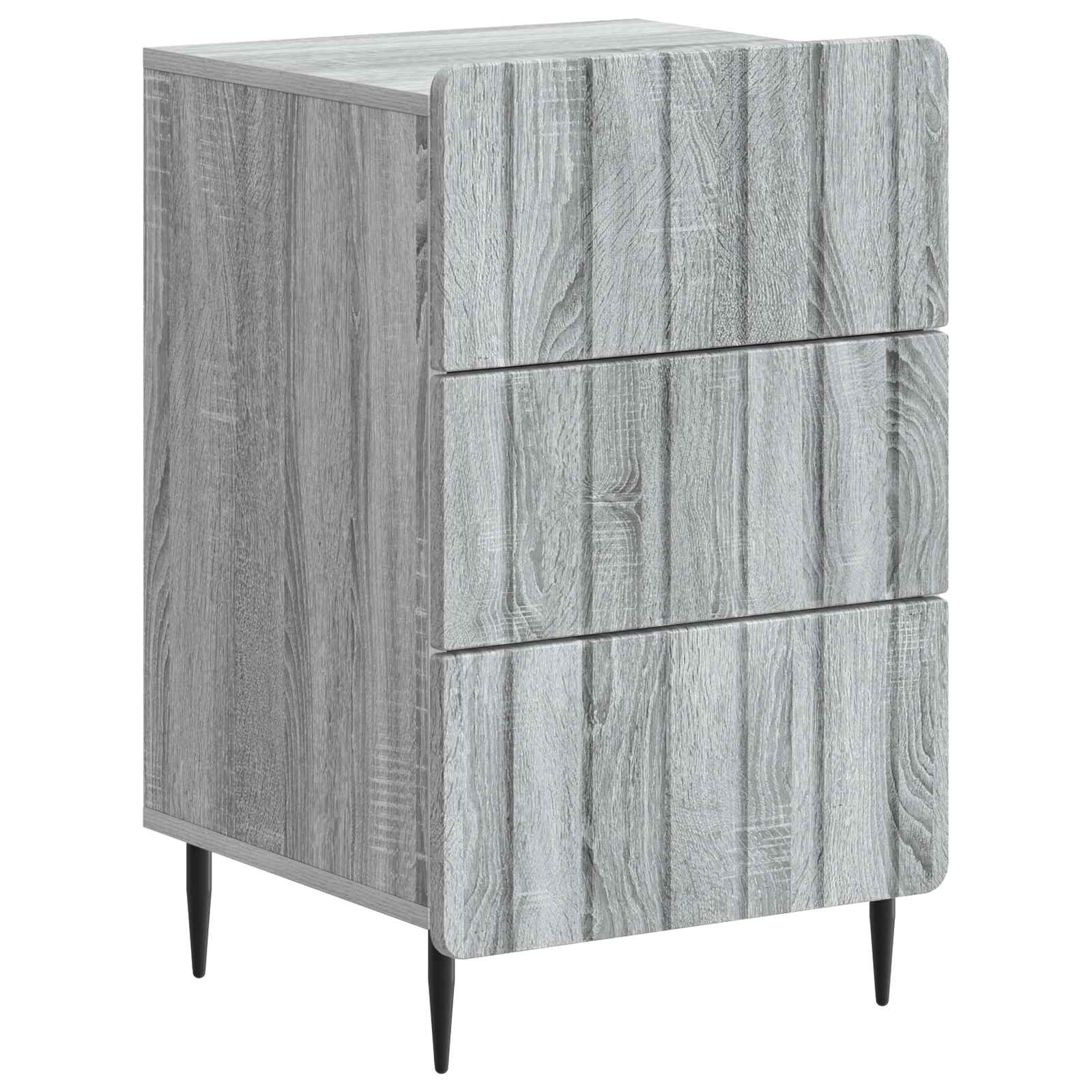 Cabinet de chevet Sonoma gris 43 x 41 x 68 cm Bois d'ingénierie - XIOS