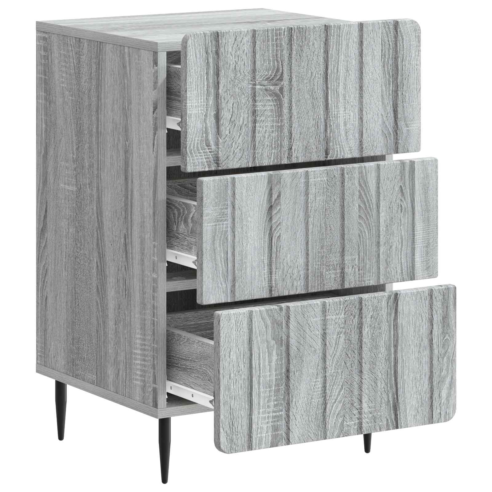 Cabinet de chevet Sonoma gris 43 x 41 x 68 cm Bois d'ingénierie - XIOS