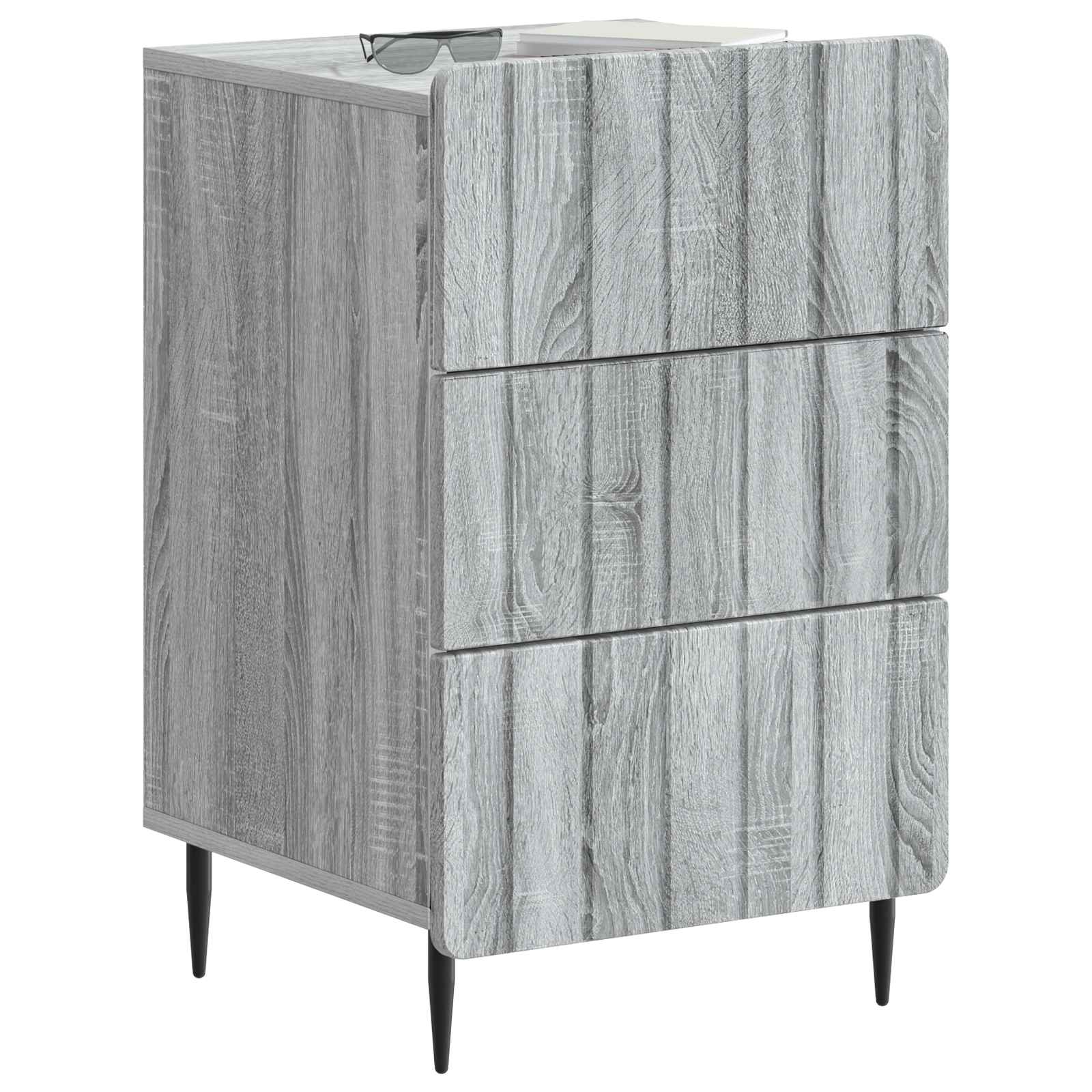 Cabinet de chevet Sonoma gris 43 x 41 x 68 cm Bois d'ingénierie - XIOS