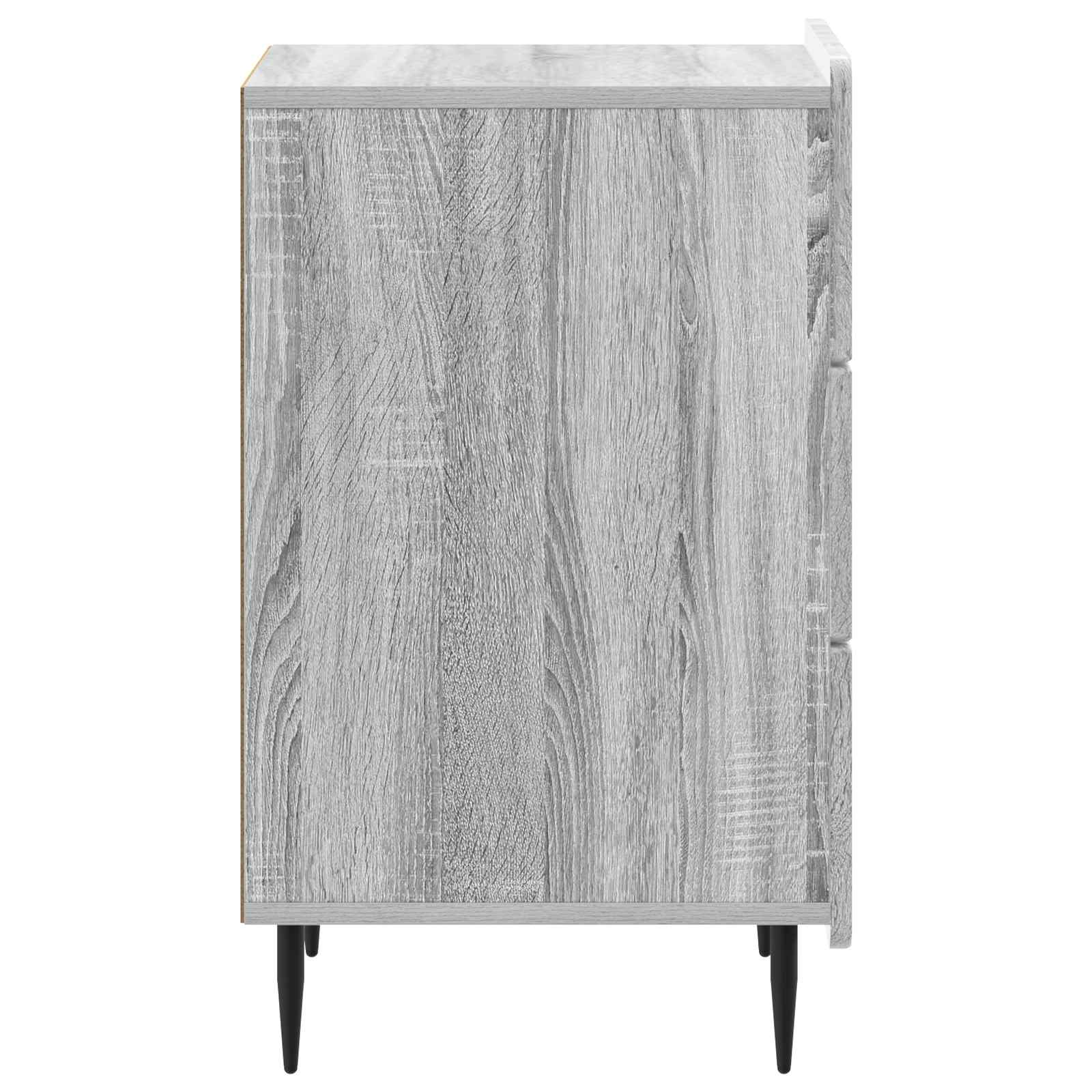 Cabinet de chevet Sonoma gris 43 x 41 x 68 cm Bois d'ingénierie - XIOS