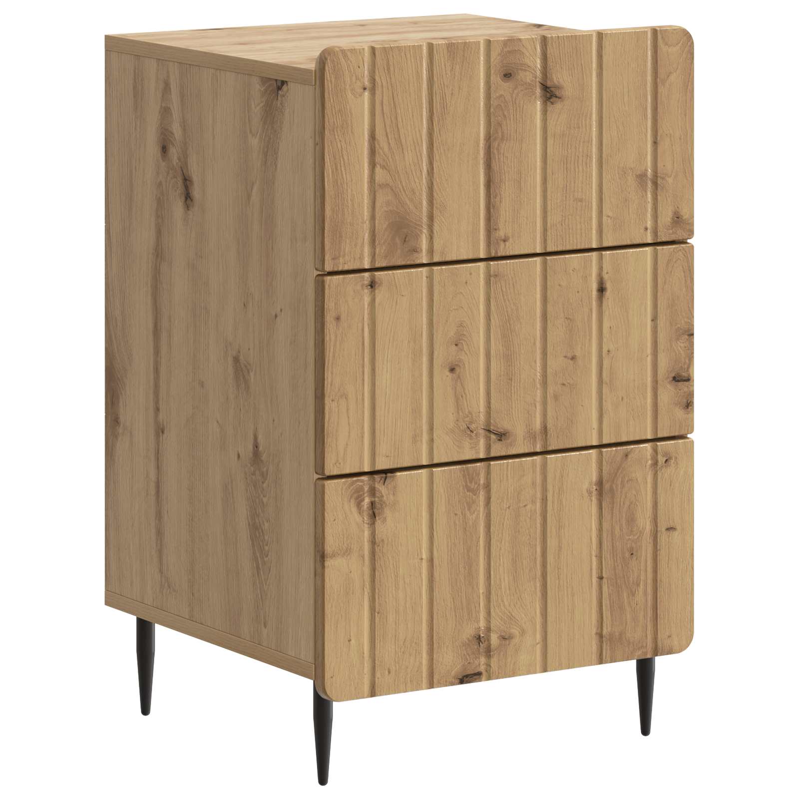 Cabinet de chevet avec tiroir Chêne artisanal 43 x 41 x 68 cm - XIOS