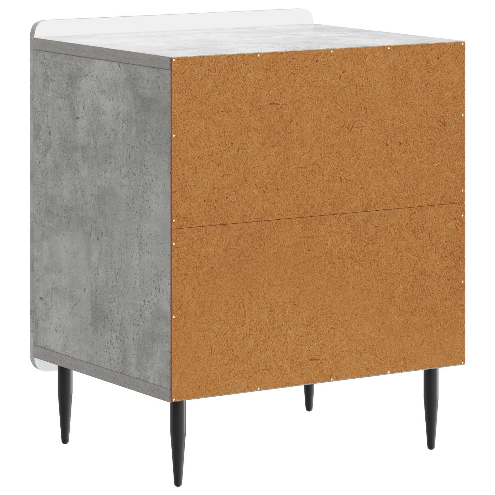 Cabinet de chevet 2 pcs Gris béton 43 x 34,5 x 52 cm - XIOS