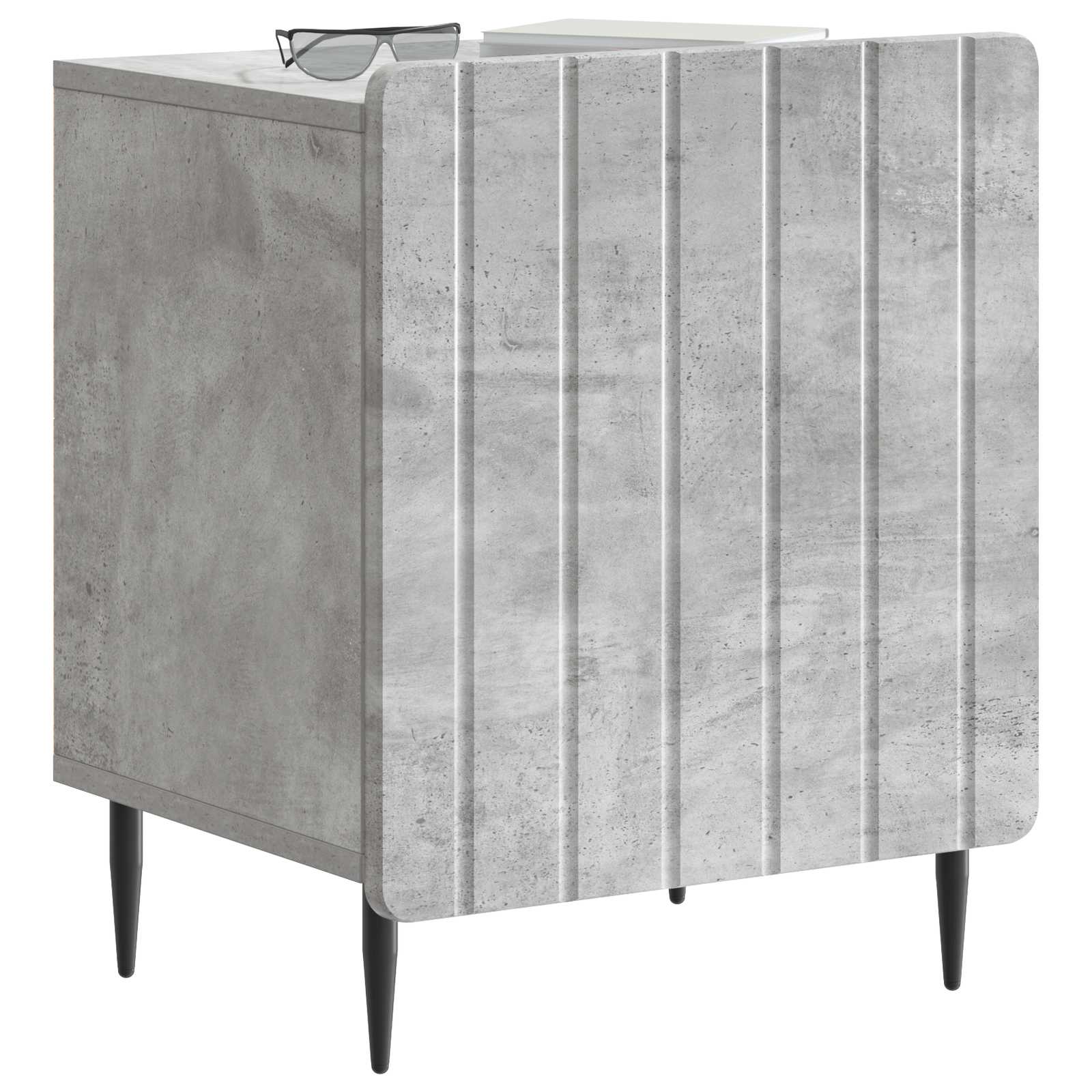 Cabinet de chevet 2 pcs Gris béton 43 x 34,5 x 52 cm - XIOS