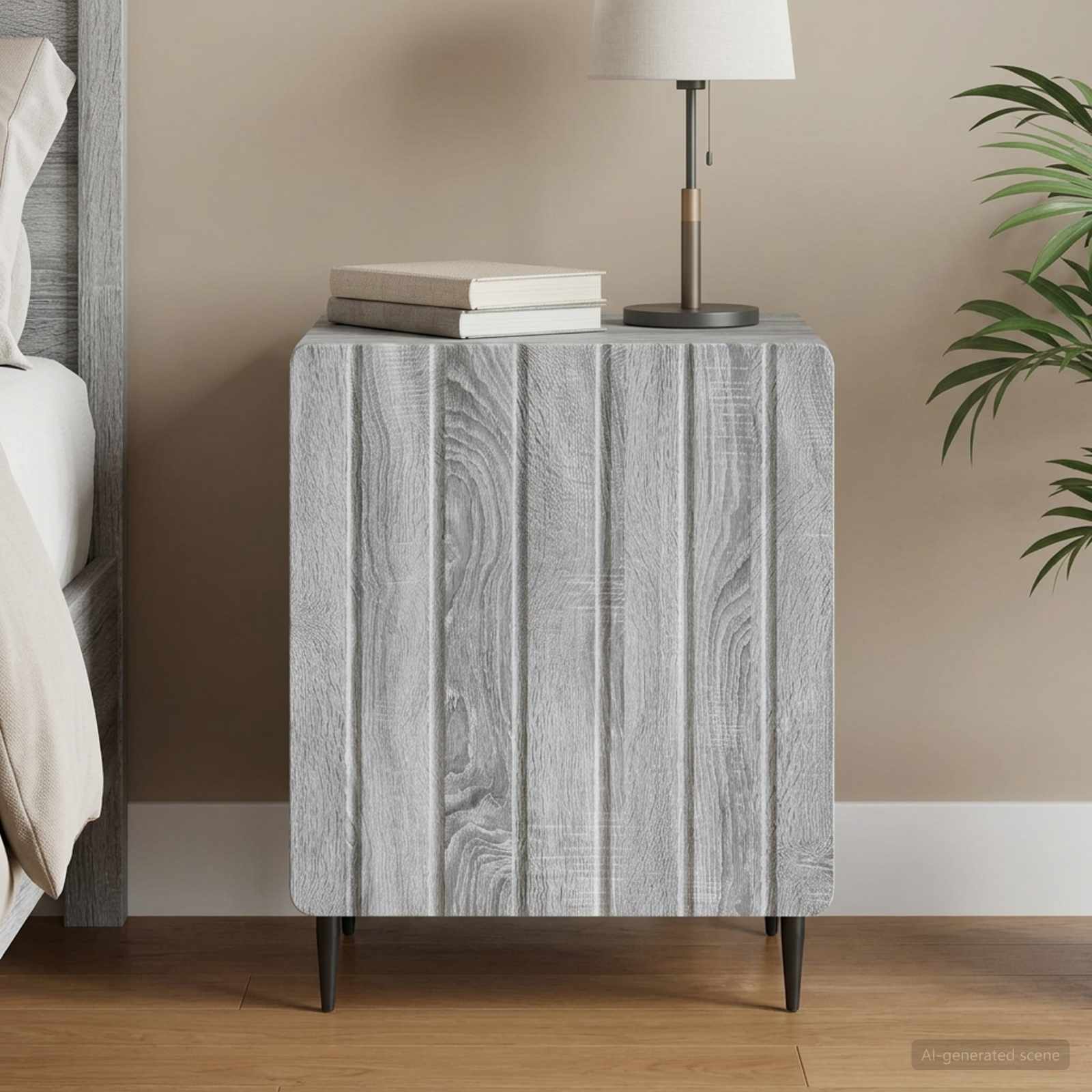 Cabinet de chevet Sonoma gris 43 x 34,5 x 52 cm - XIOS
