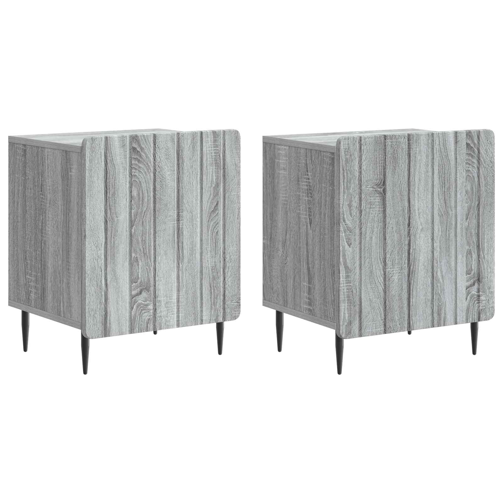 Cabinet de chevet 2 pcs Sonoma gris 43 x 34,5 x 52 cm - XIOS