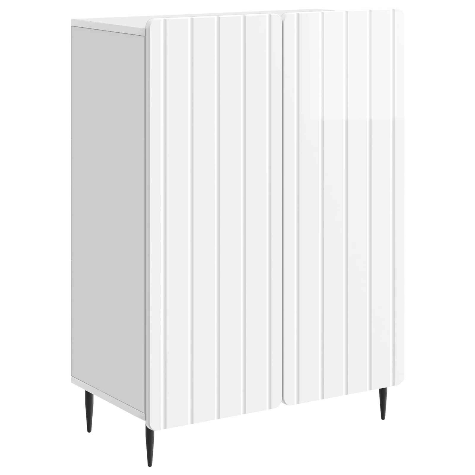 Buffet Blanc brillant 66 x 34,5 x 92 cm Bois d'ingénierie - XIOS