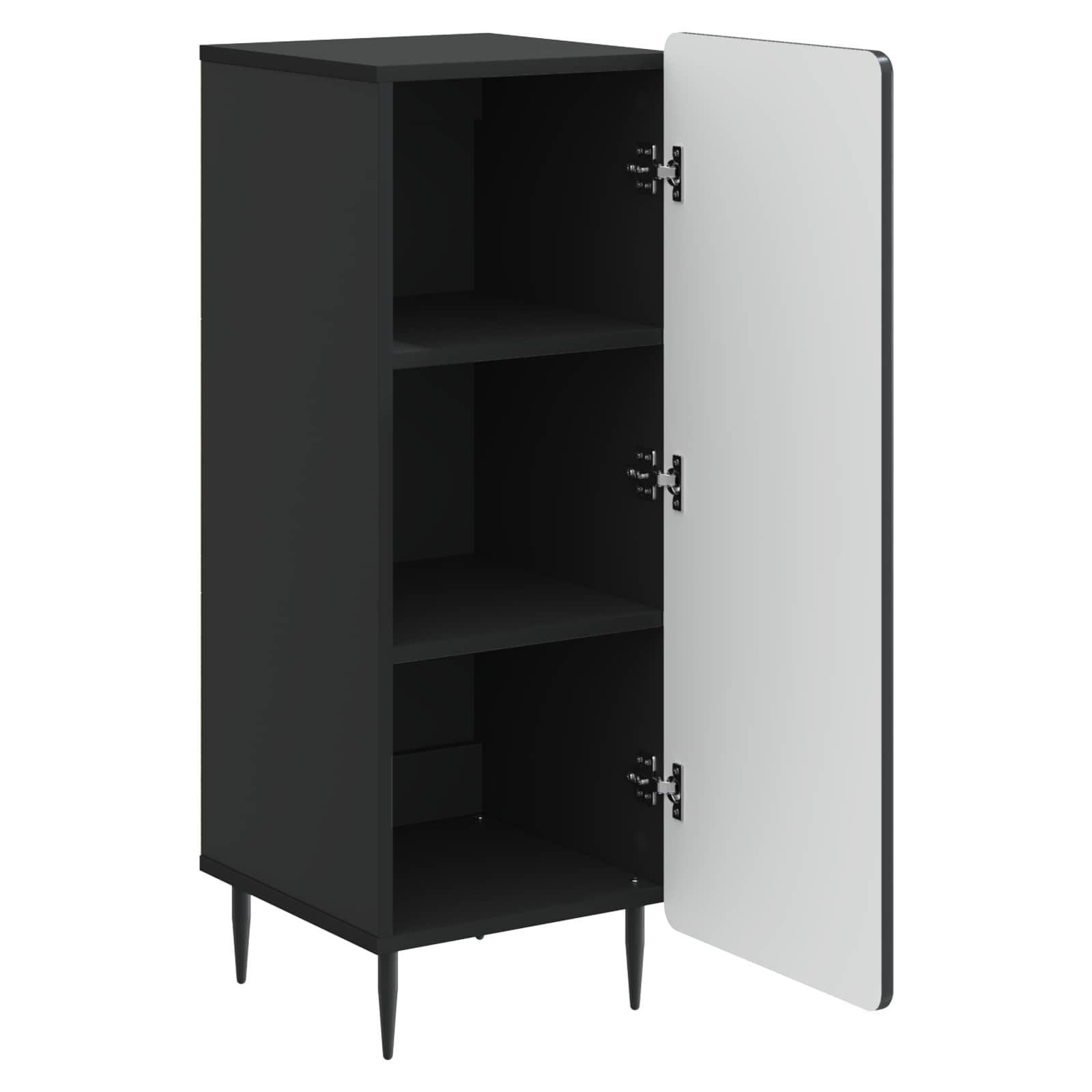 Buffet Noir 34,5 x 33 x 92 cm Bois d'ingénierie - XIOS