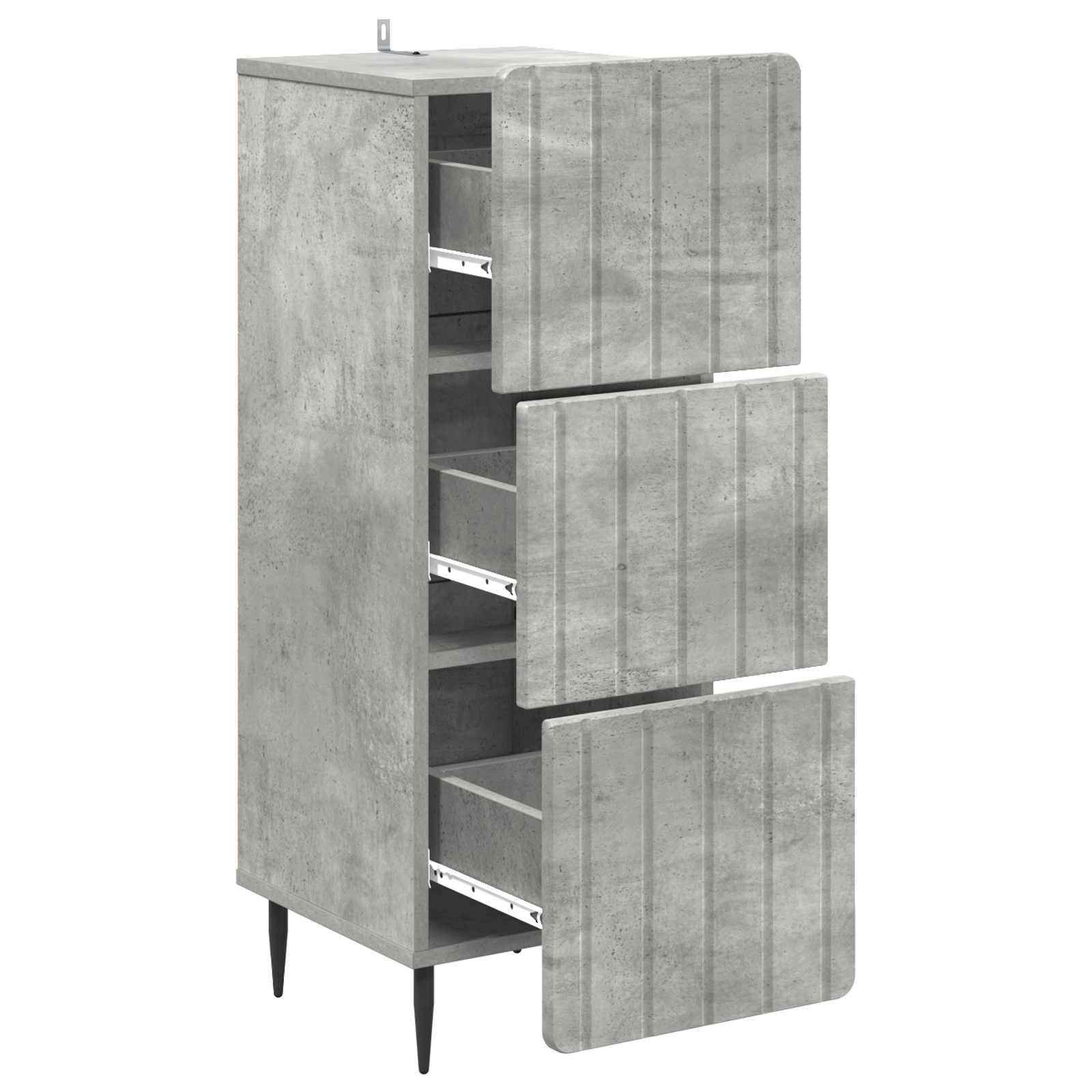 Armoire à tiroirs Gris béton 33 x 34,5 x 92 cm - XIOS