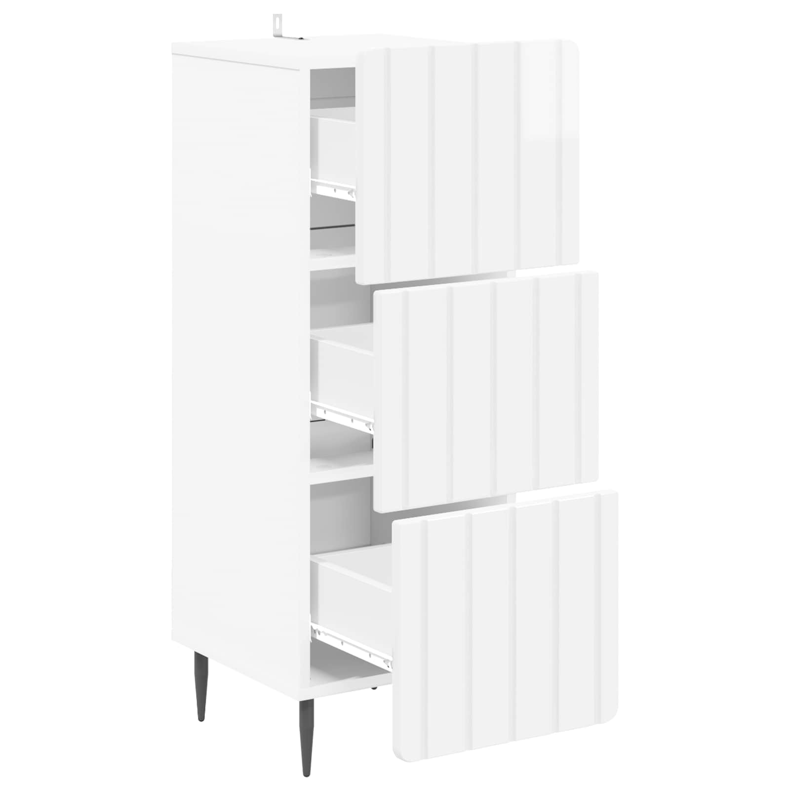 Armoire à tiroirs Blanc brillant 33 x 34,5 x 92 cm - XIOS