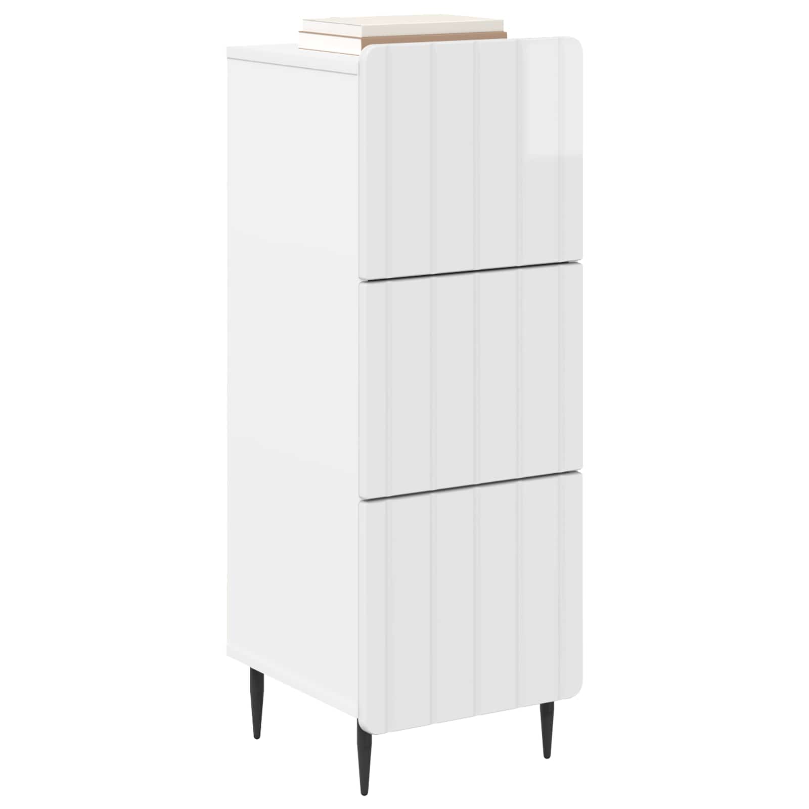 Armoire à tiroirs Blanc brillant 33 x 34,5 x 92 cm - XIOS
