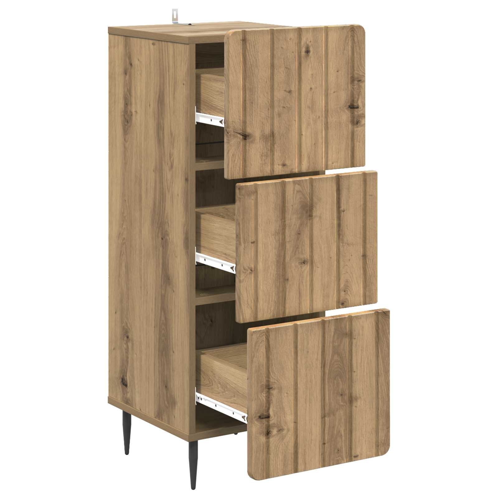 Armoire à tiroirs Chêne artisanal 33 x 34,5 x 92 cm - XIOS