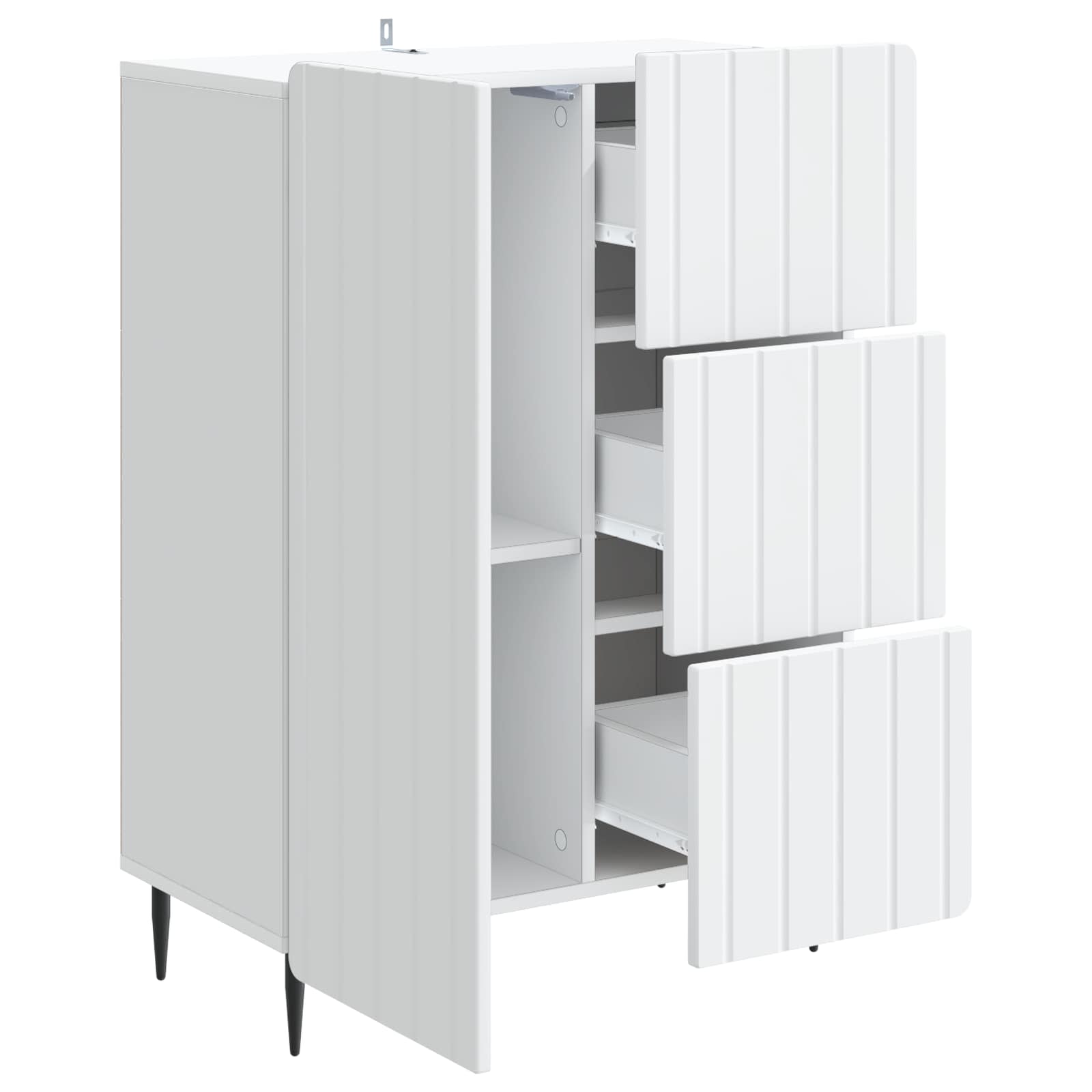 Buffet avec tiroir Blanc 66 x 34,5 x 91,5 cm Bois d'ingénierie - XIOS