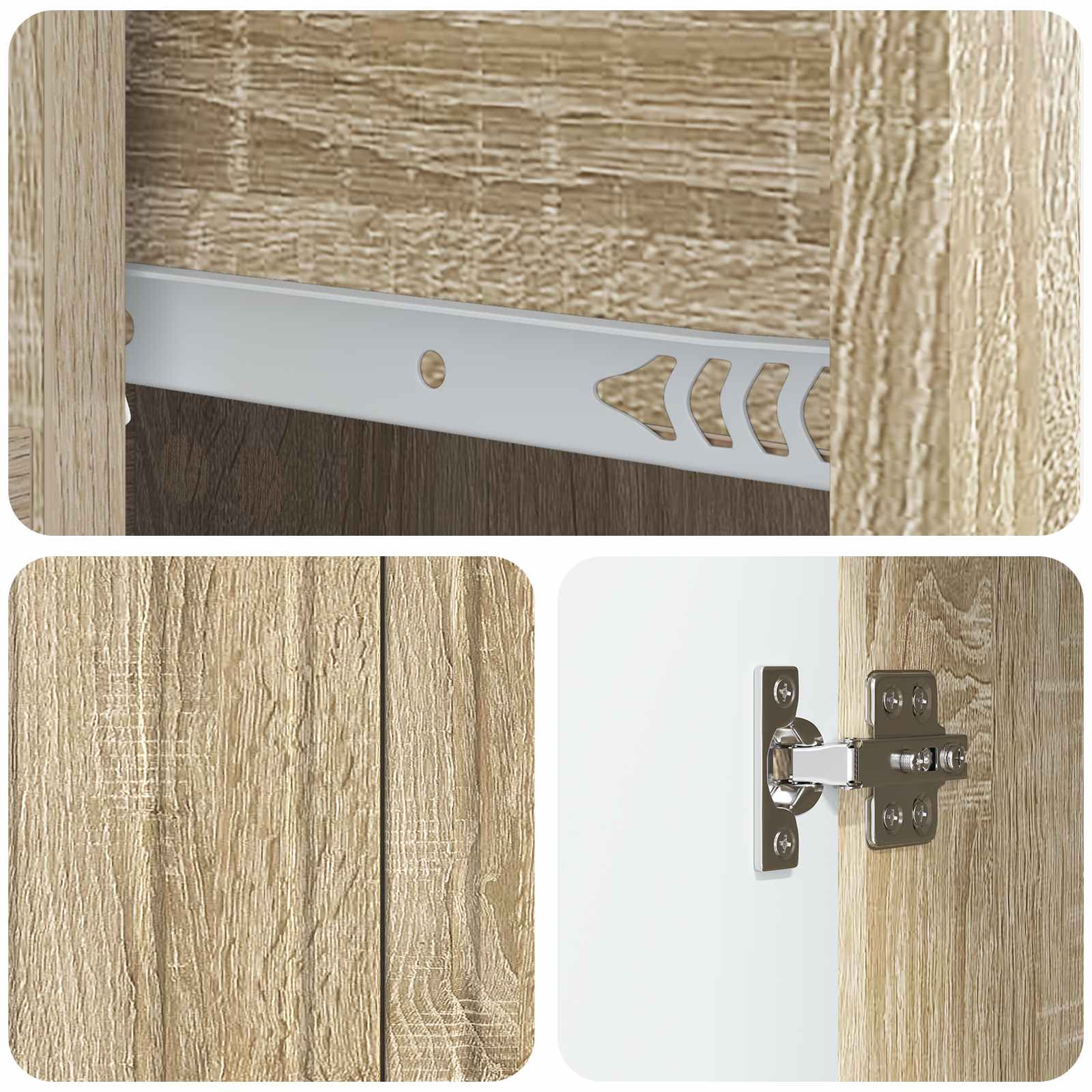 Buffet Chêne Sonoma 66 x 34,5 x 91,5 cm Bois d'ingénierie - XIOS