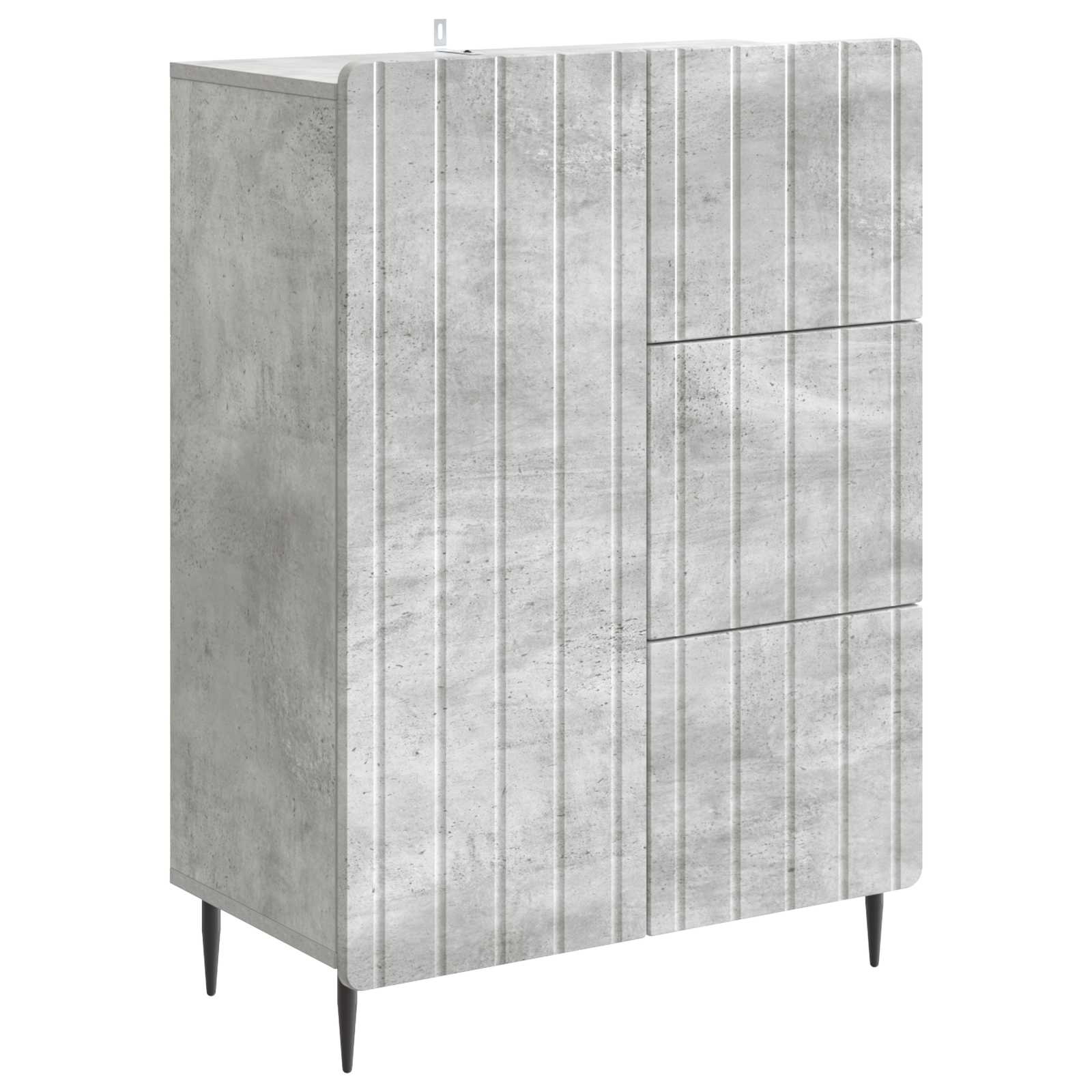 Buffet Gris béton 66 x 34,5 x 91,5 cm Bois d'ingénierie - XIOS