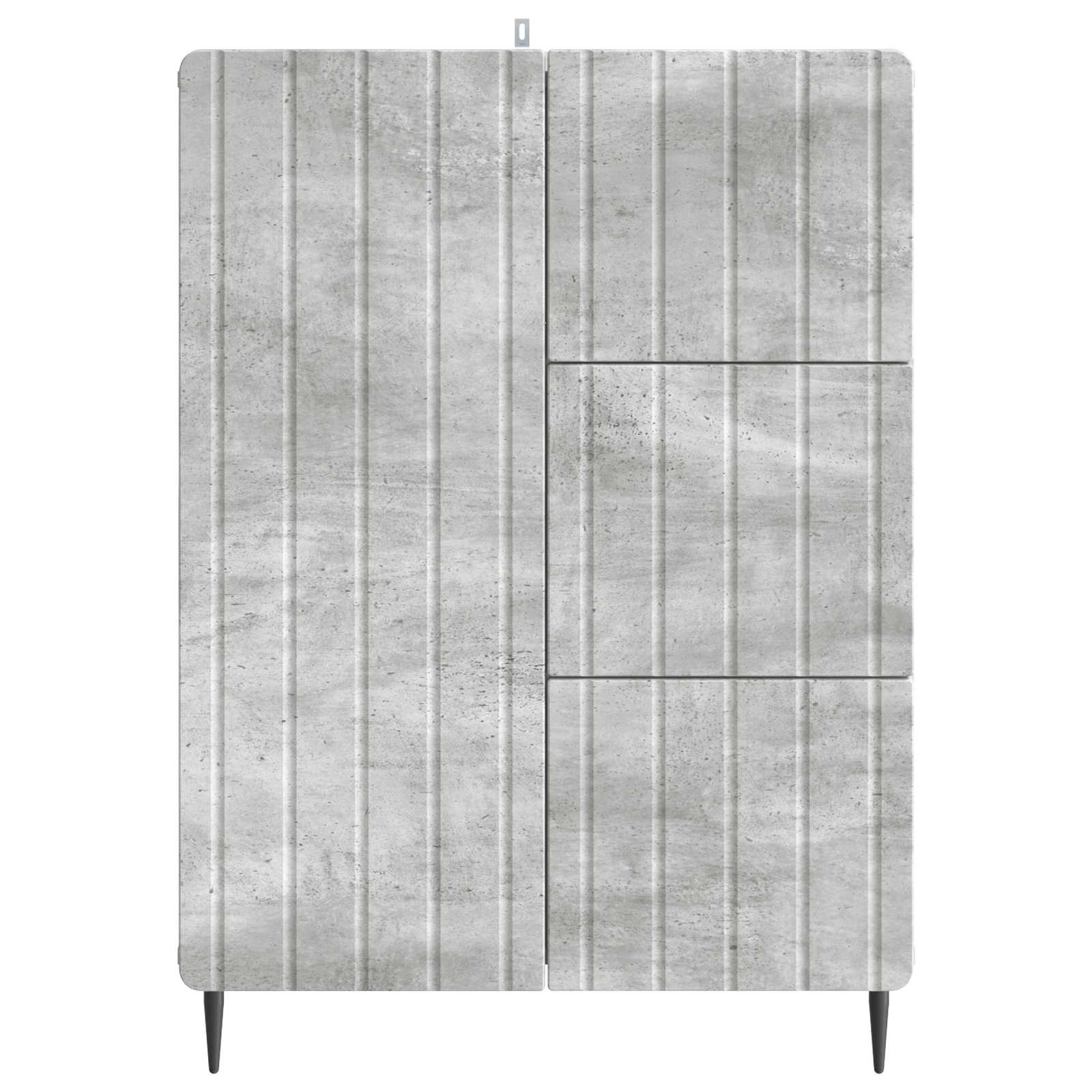 Buffet Gris béton 66 x 34,5 x 91,5 cm Bois d'ingénierie - XIOS