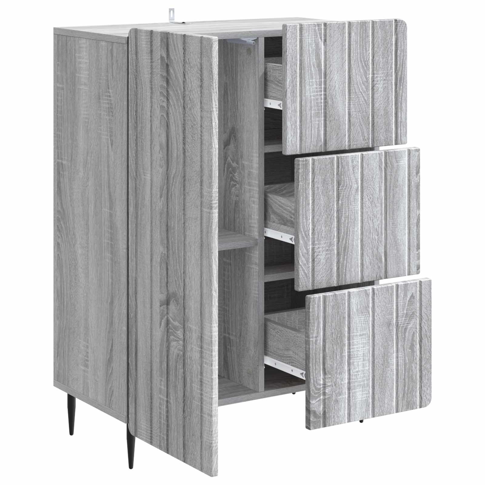 Buffet Sonoma gris 66 x 34,5 x 91,5 cm Bois d'ingénierie - XIOS