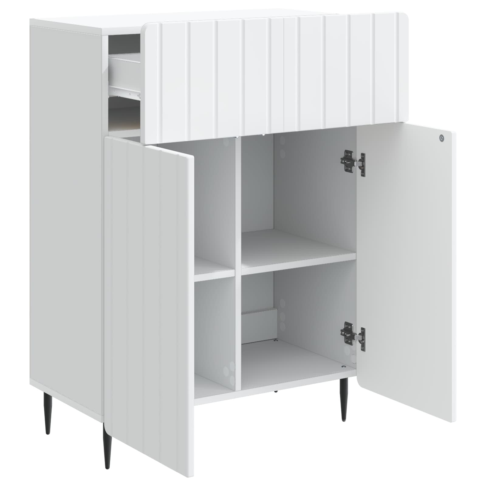 Buffet avec tiroir Blanc 66 x 34,5 x 92 cm Bois d'ingénierie - XIOS