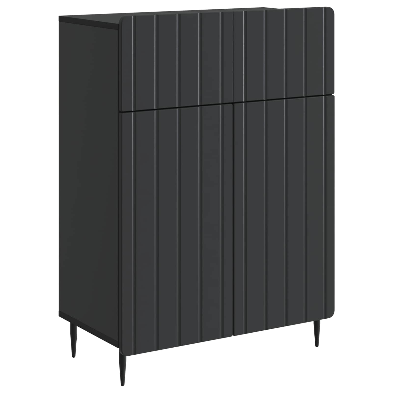 Buffet avec tiroir Noir 66 x 34,5 x 92 cm Bois d'ingénierie - XIOS