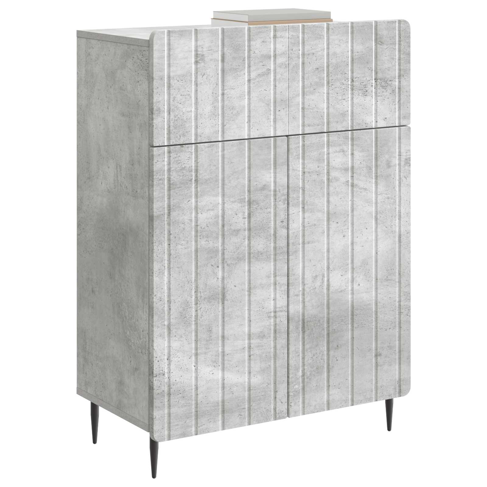 Buffet Gris béton 66 x 34,5 x 92 cm Bois d'ingénierie - XIOS