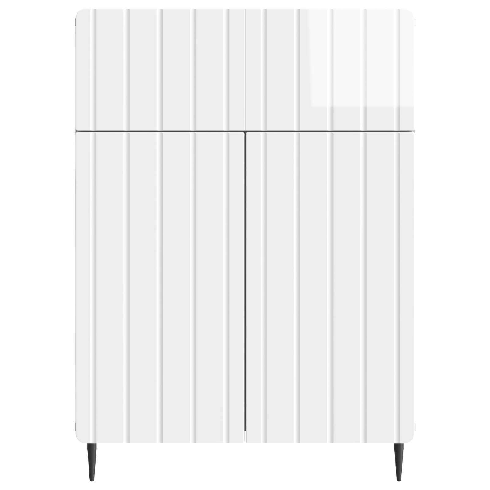 Buffet Blanc brillant 66 x 34,5 x 92 cm Bois d'ingénierie - XIOS