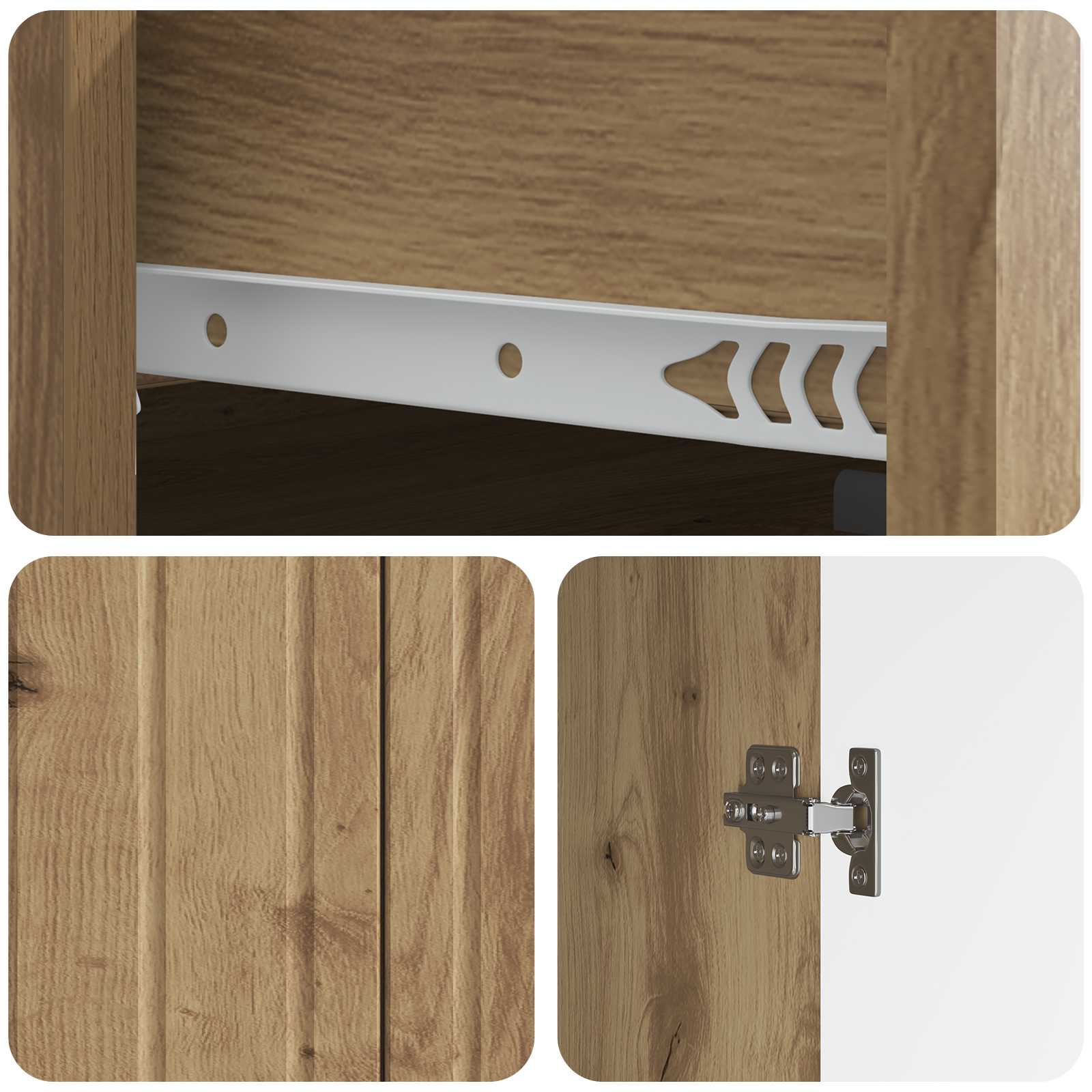Buffet Chêne artisanal 66 x 34,5 x 92 cm Bois d'ingénierie - XIOS