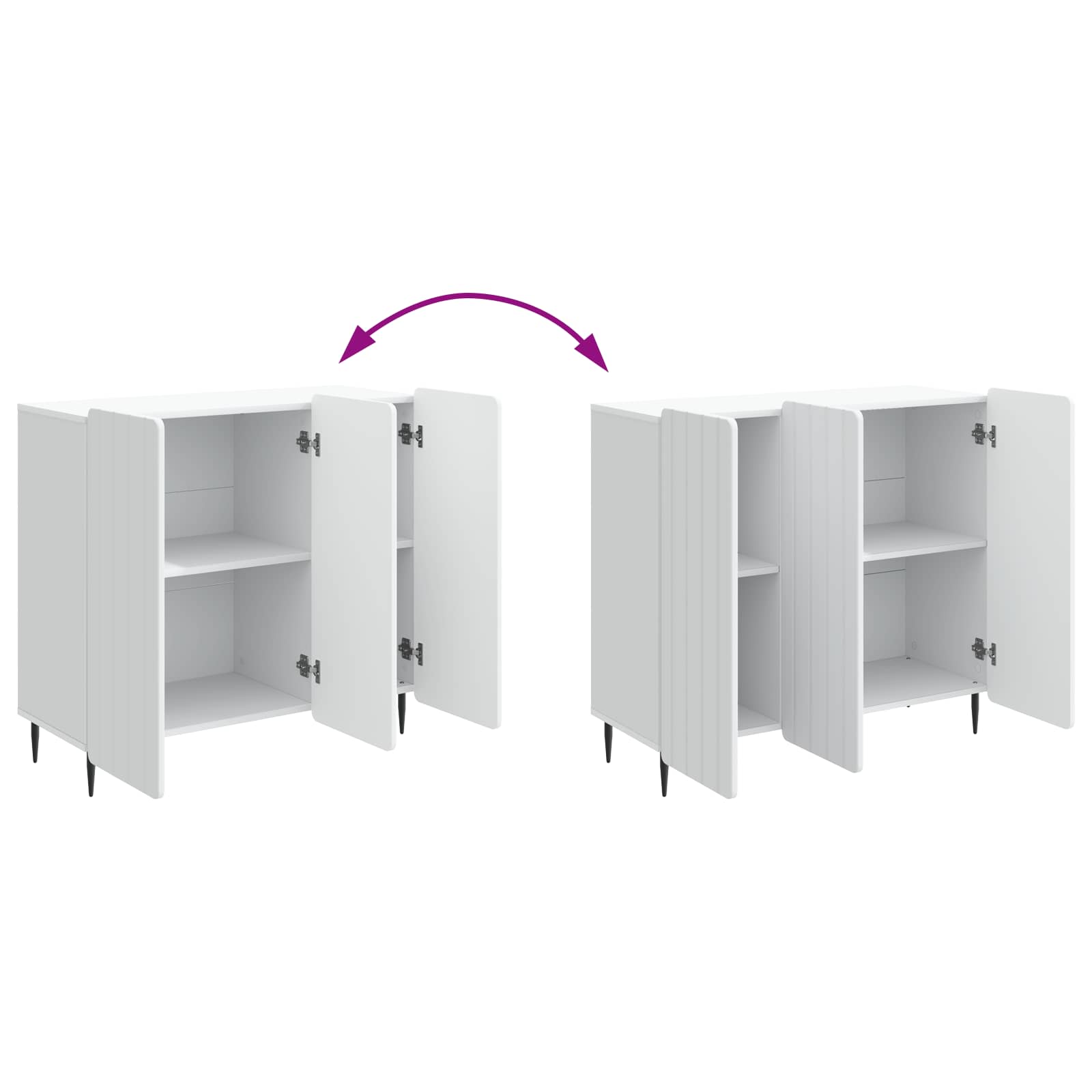 Buffet Blanc 89 x 34,5 x 82 cm Bois d'ingénierie - XIOS