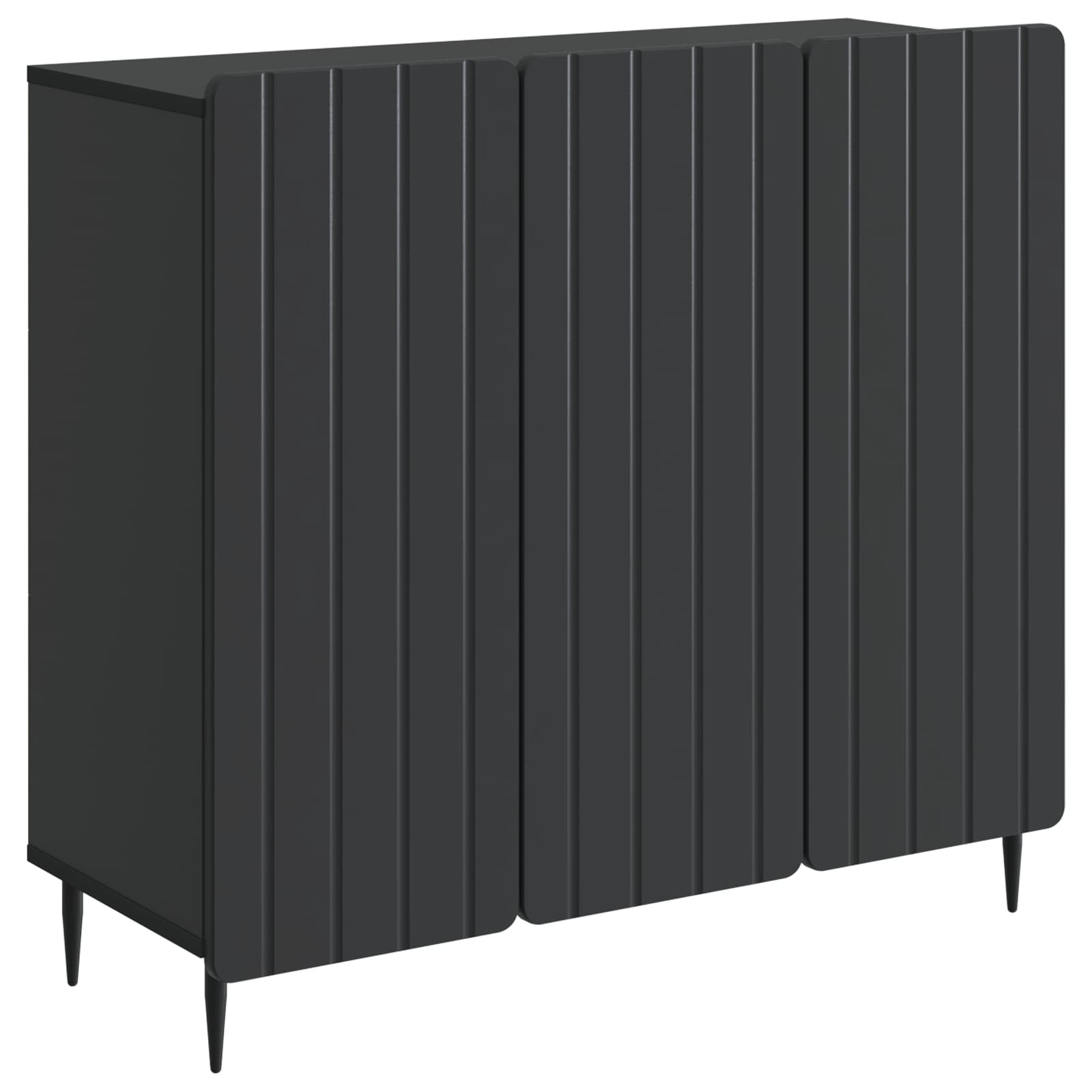 Buffet Noir 89 x 34,5 x 82 cm Bois d'ingénierie - XIOS