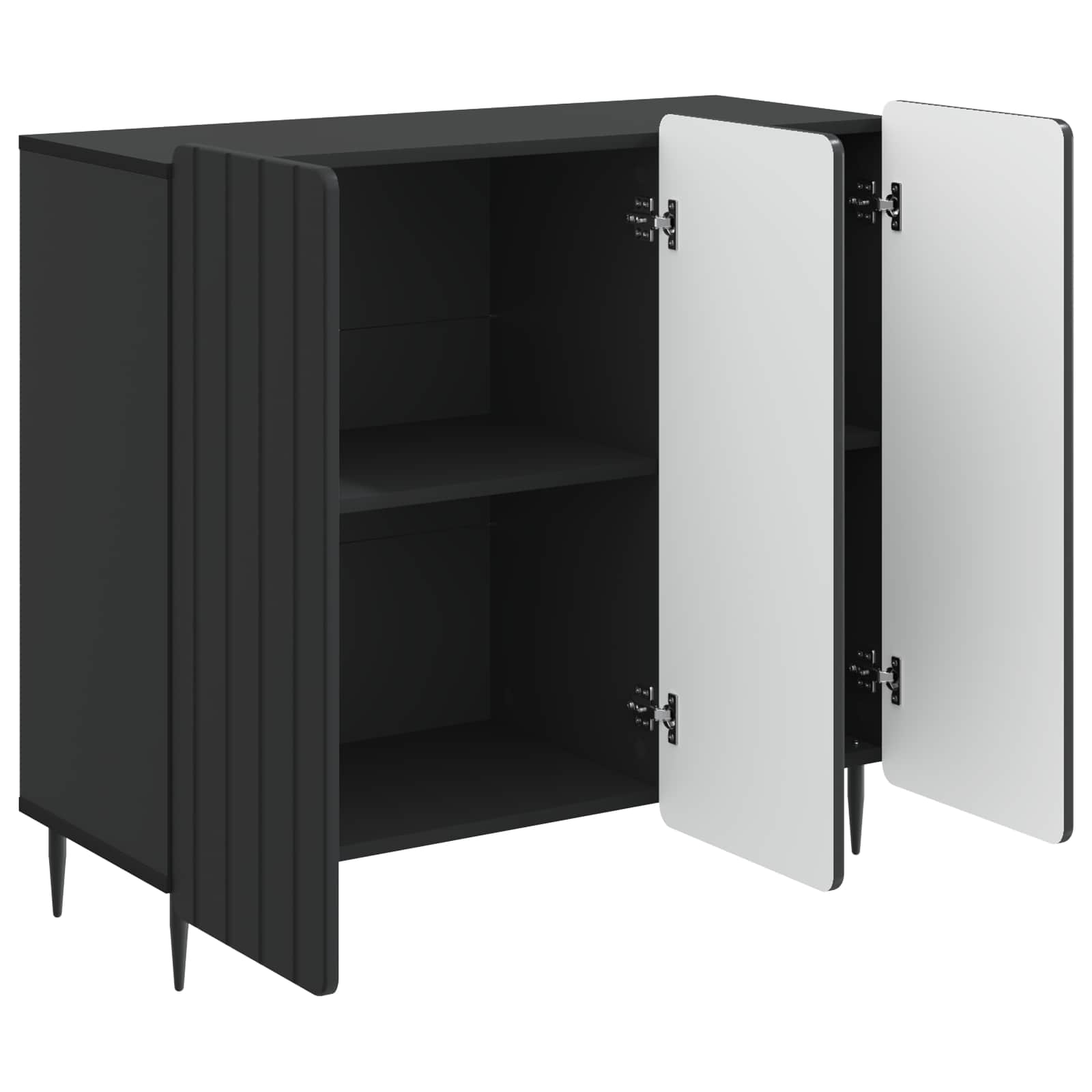 Buffet Noir 89 x 34,5 x 82 cm Bois d'ingénierie - XIOS