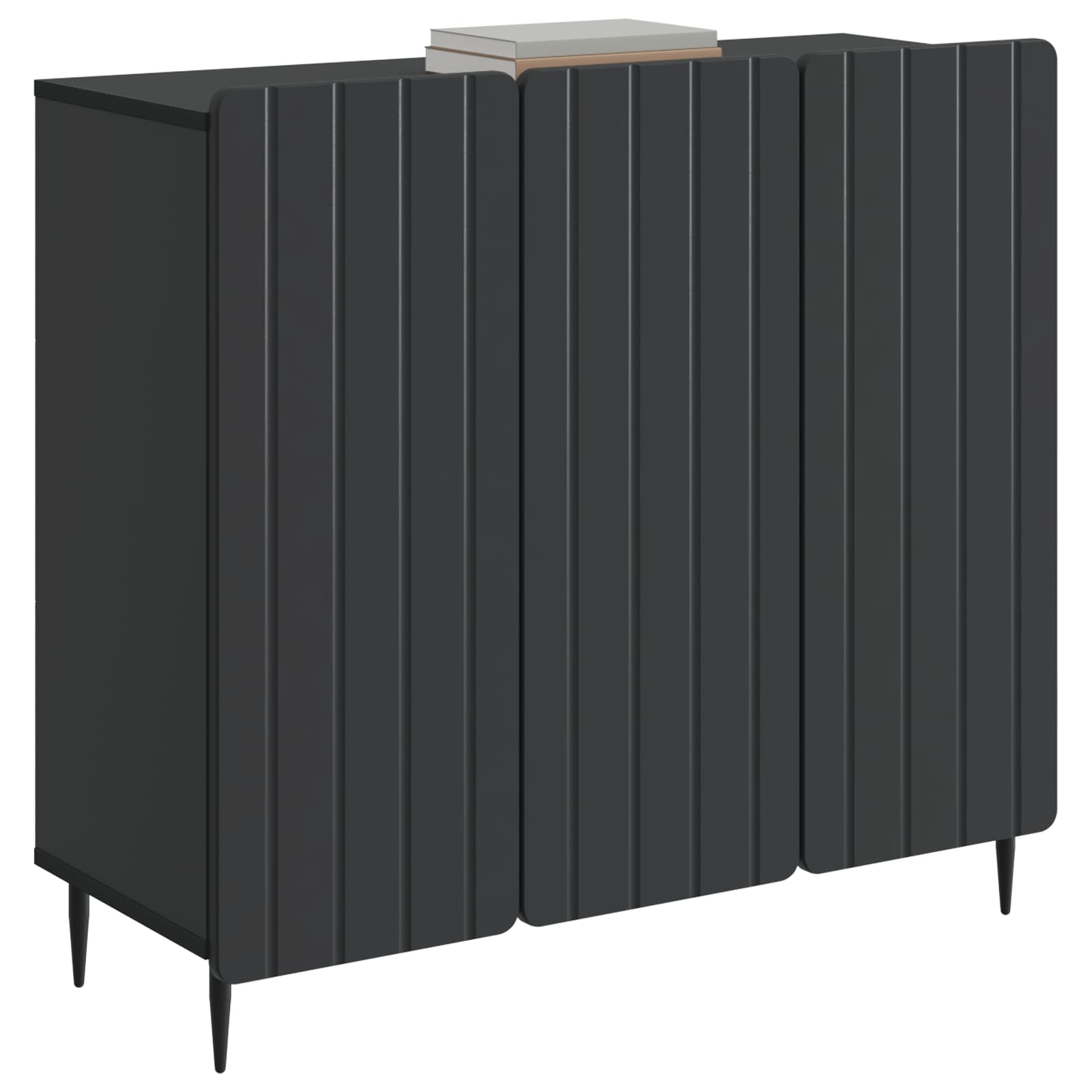 Buffet Noir 89 x 34,5 x 82 cm Bois d'ingénierie - XIOS