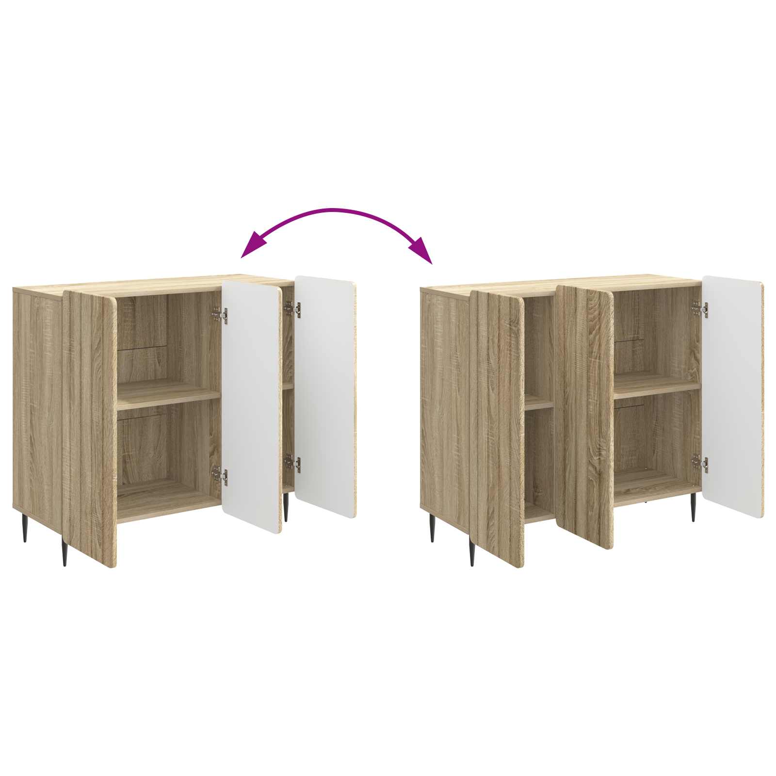 Buffet Chêne Sonoma 89 x 34,5 x 82 cm Bois d'ingénierie - XIOS
