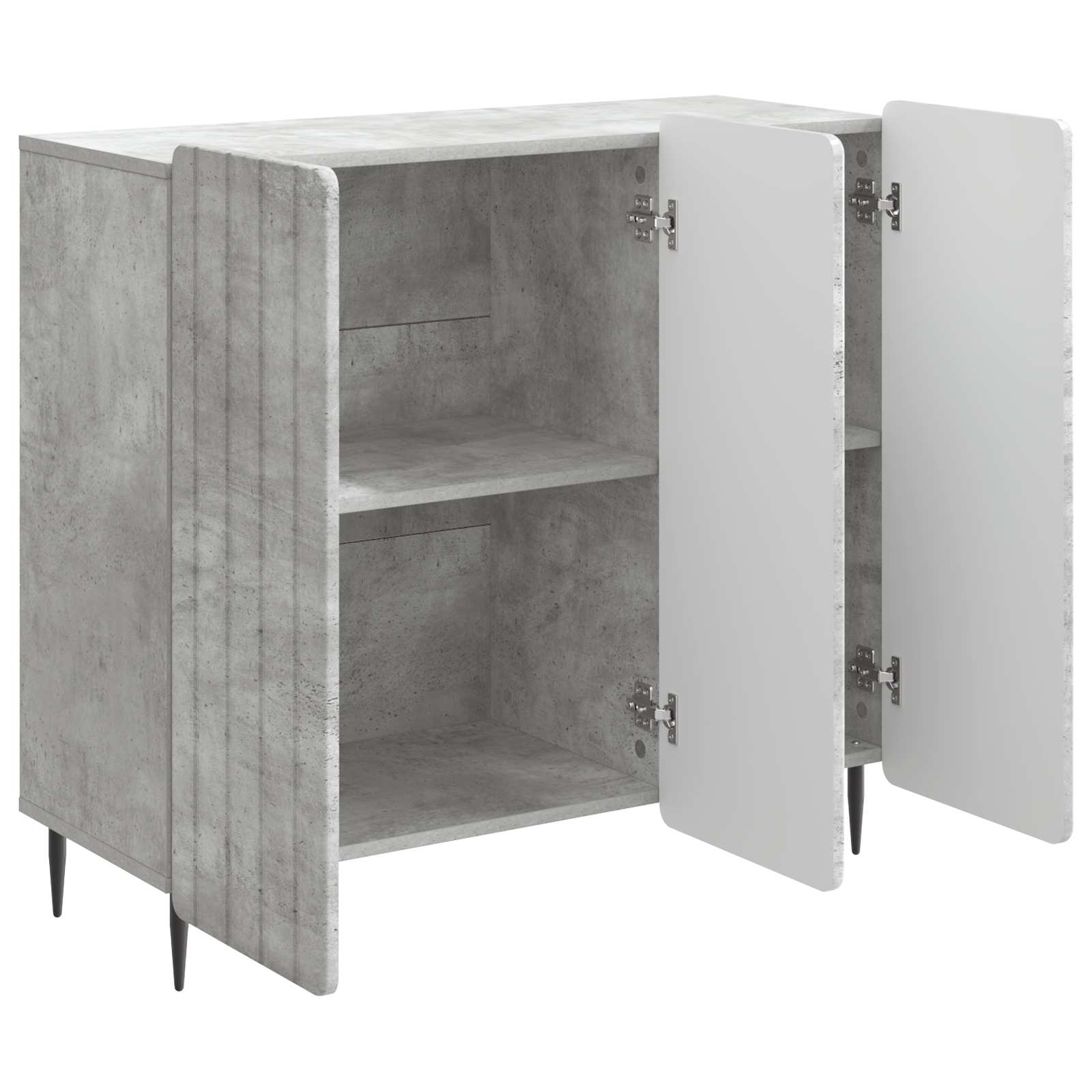 Buffet Gris béton 89 x 34,5 x 82 cm Bois d'ingénierie - XIOS